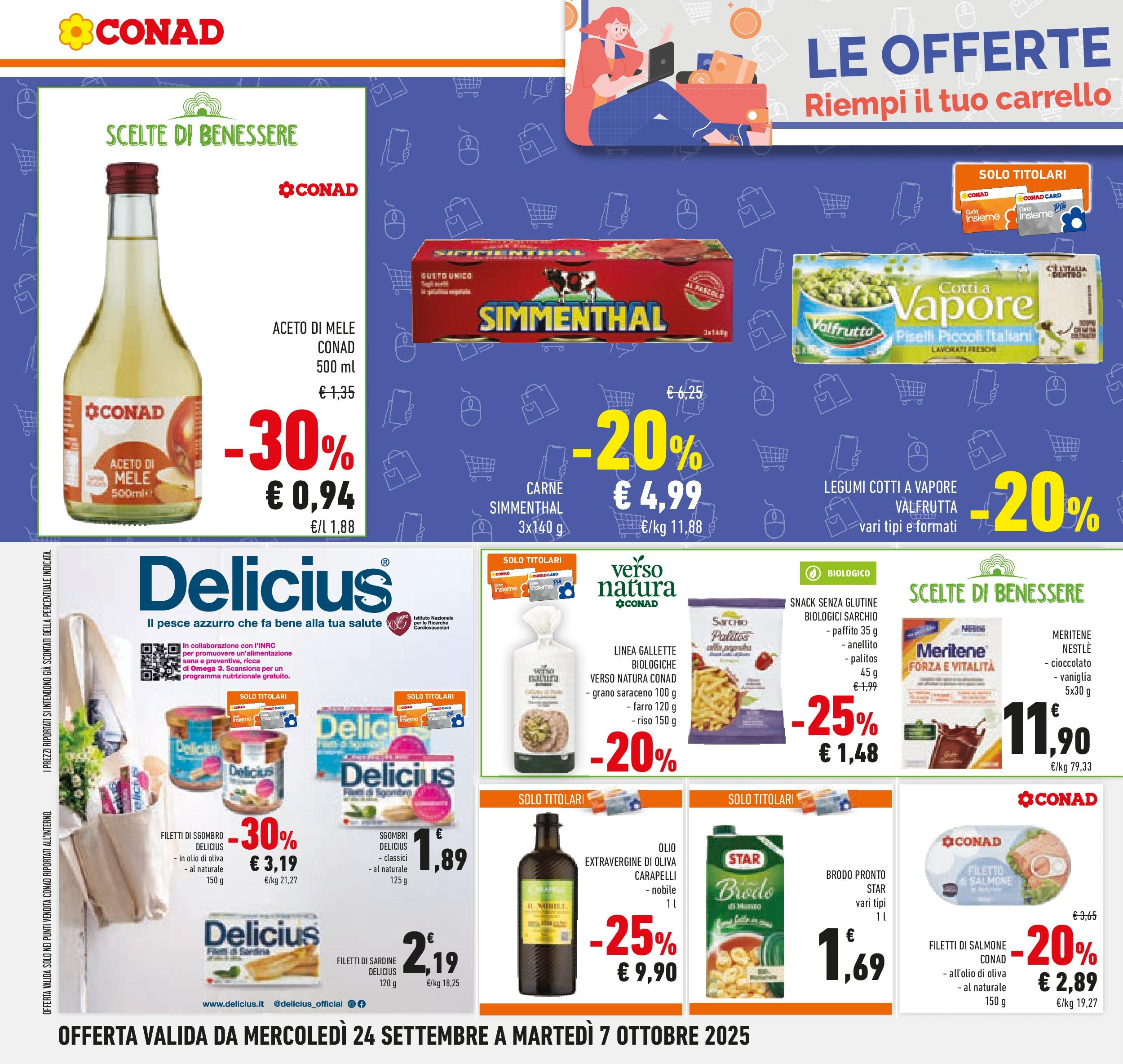 Volantino Conad dal 23/09/2025 > Anteprima | Pagina: 18 | Prodotti: Legumi, Cioccolato, Mele, Sgombro