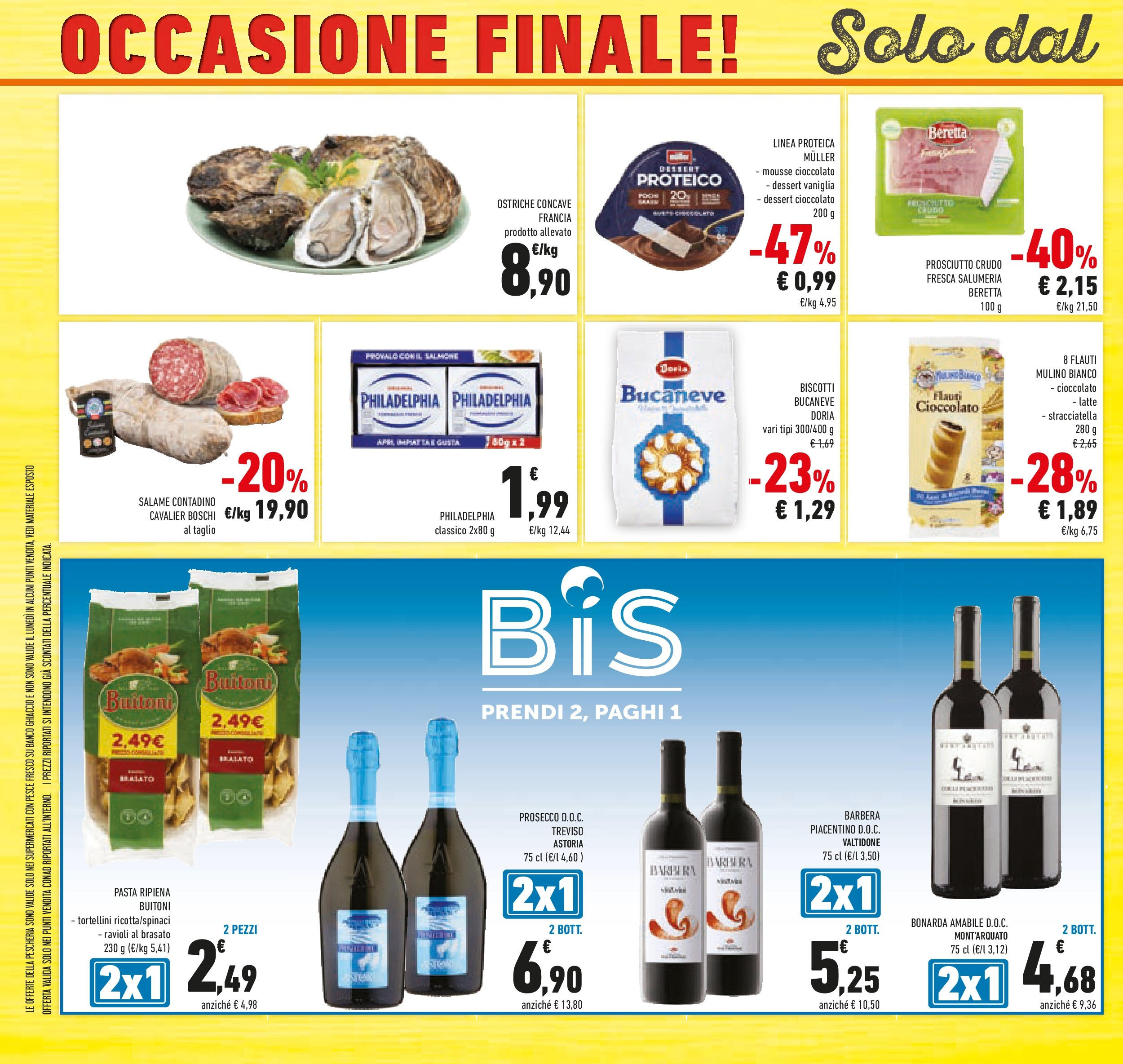 Volantino Conad dal 23/09/2025 > Anteprima | Pagina: 34 | Prodotti: Pesce, Biscotti, Prosecco, Pasta