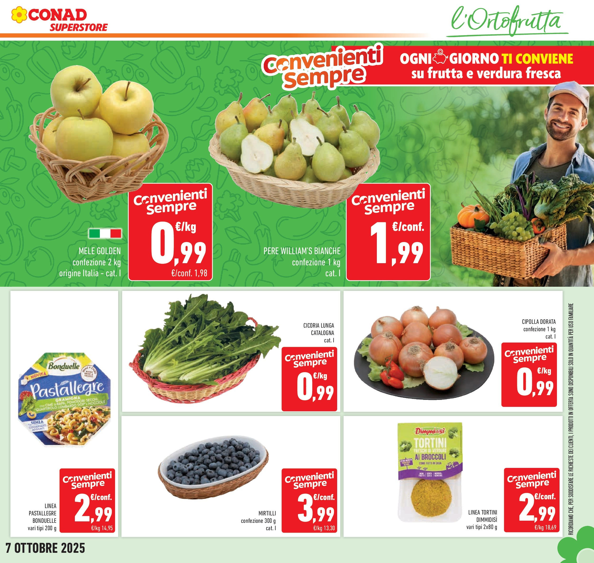 Volantino Conad dal 23/09/2025 > Anteprima | Pagina: 9 | Prodotti: Verdure, Pomodori, Pasta, Mirtilli