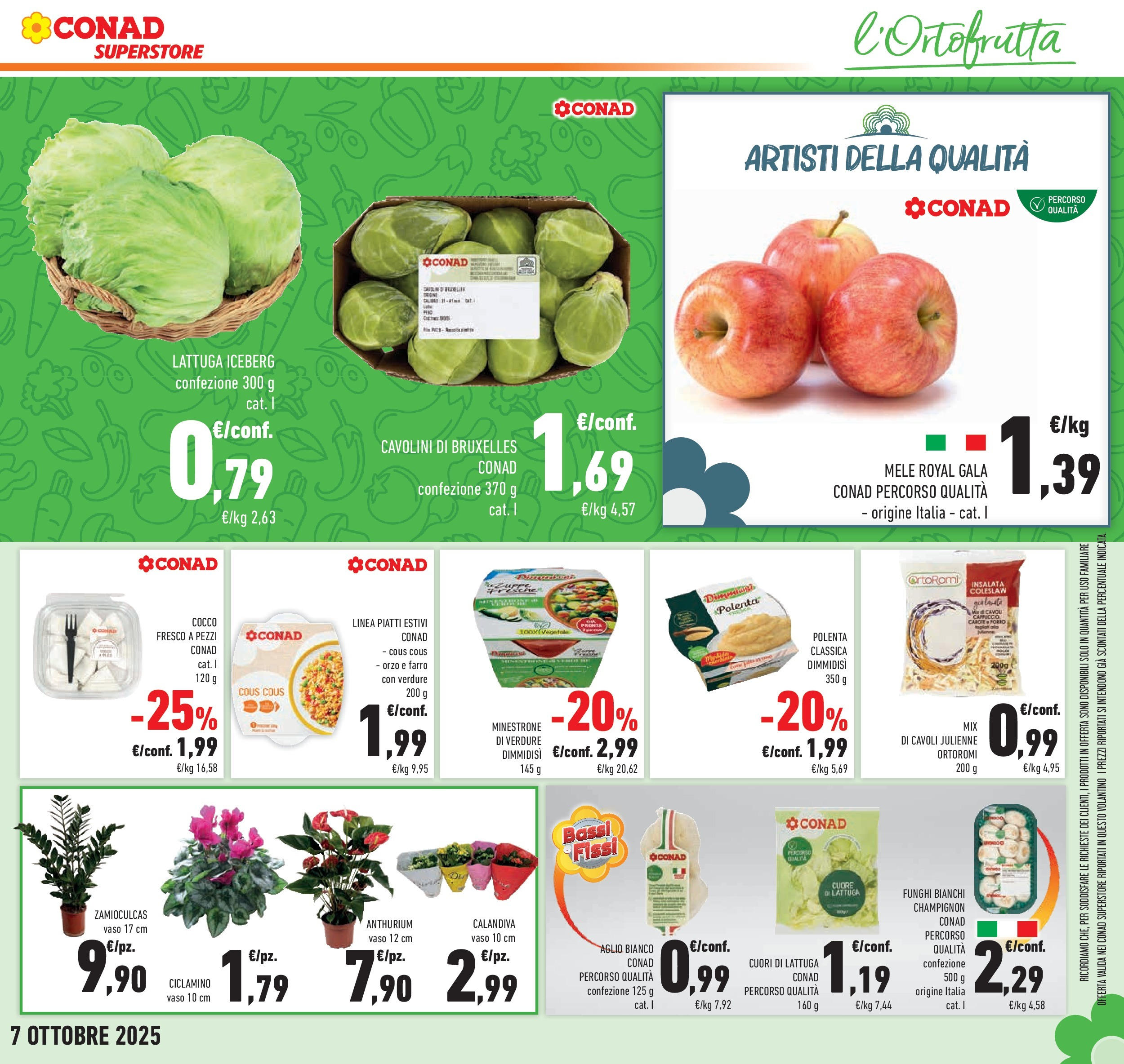 Volantino Conad dal 23/09/2025 > Anteprima | Pagina: 11 | Prodotti: Insalata, Lattuga, Cavolini di bruxelles, Farro