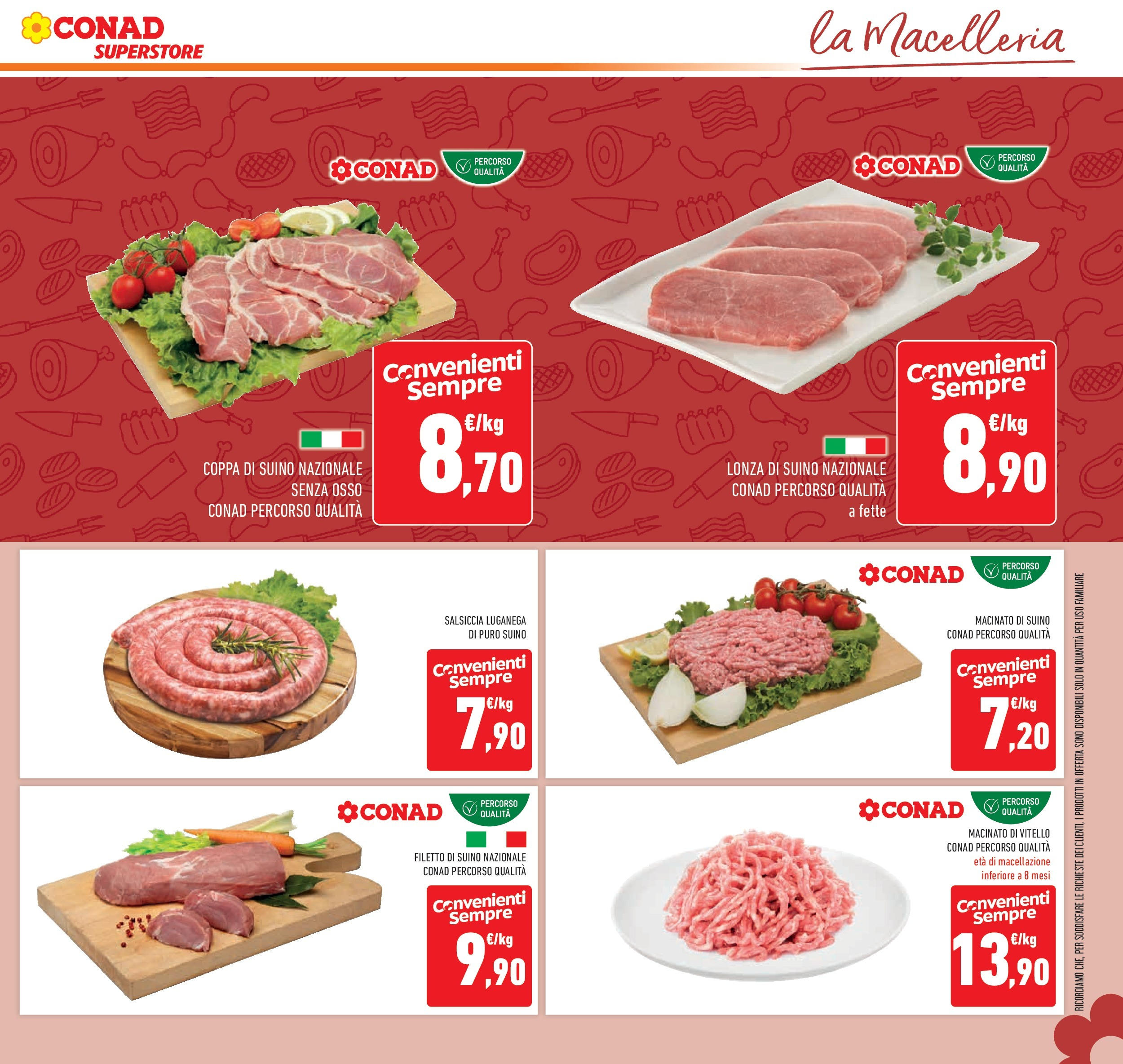 Volantino Conad dal 23/09/2025 > Anteprima | Pagina: 13 | Prodotti: Suino, Salsiccia, Vitello, Macinato