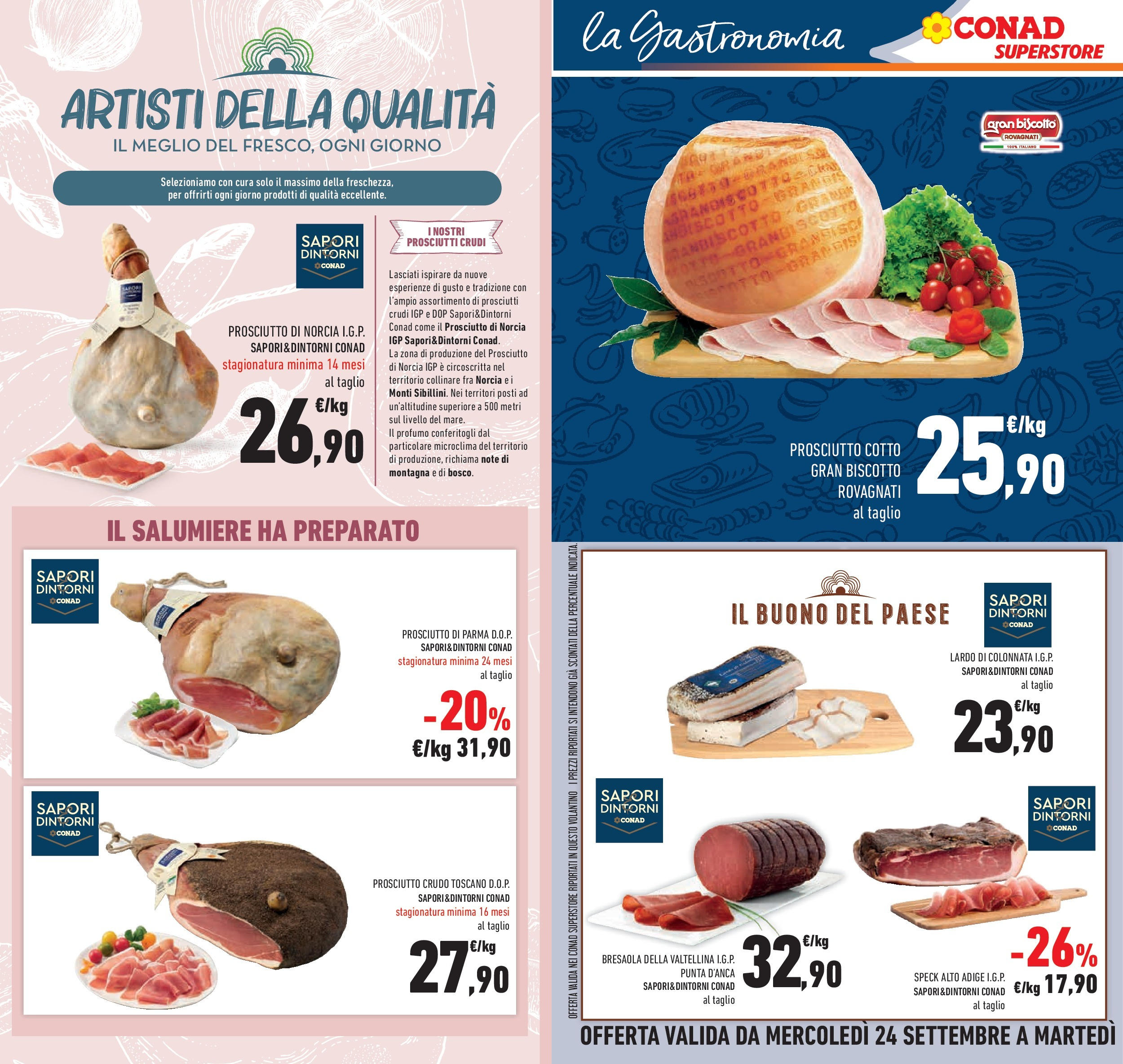 Volantino Conad dal 23/09/2025 > Anteprima | Pagina: 20 | Prodotti: Speck, Prosciutto Cotto, Prosciutto, Profumo