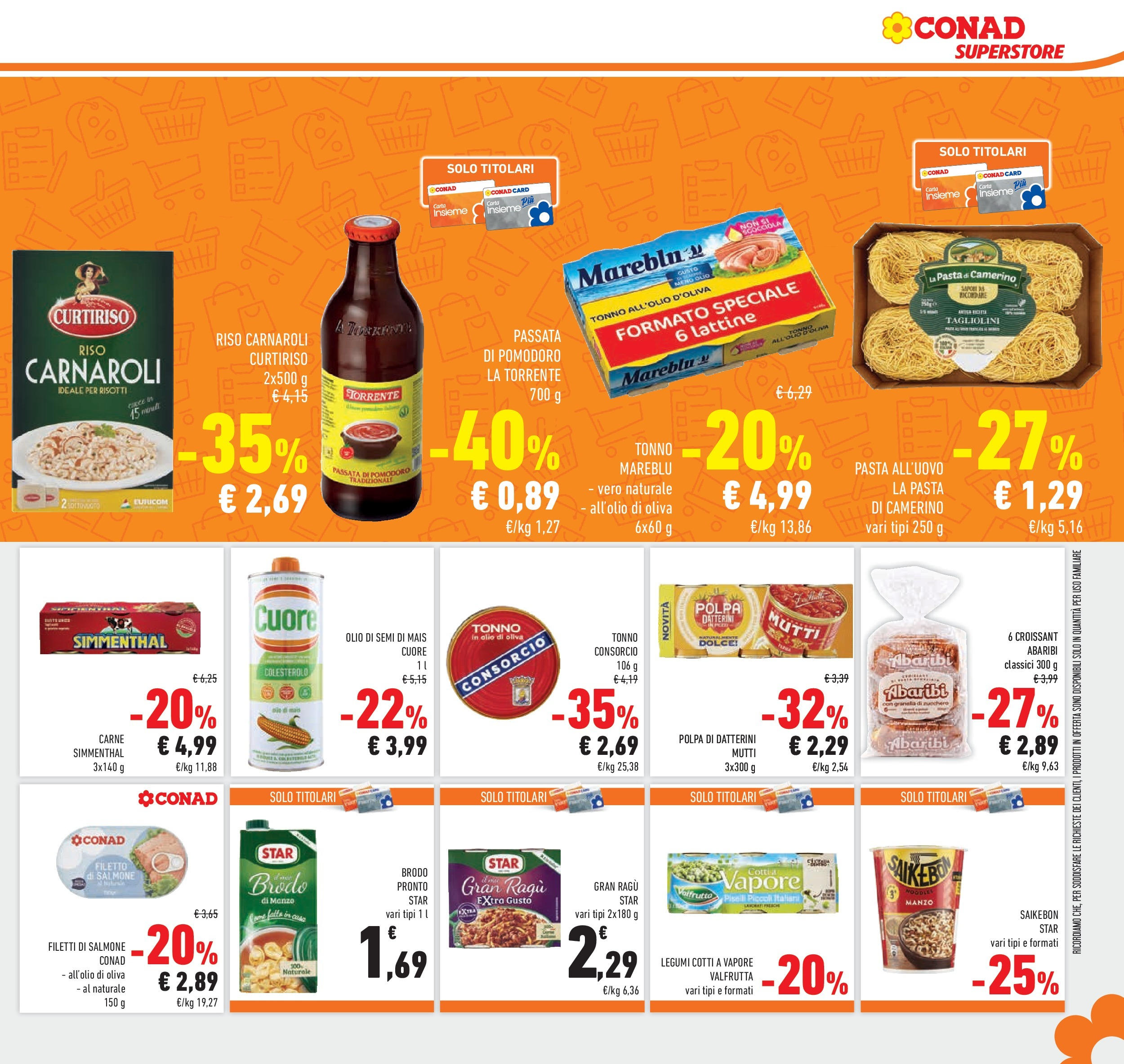 Volantino Conad dal 23/09/2025 > Anteprima | Pagina: 25 | Prodotti: Riso Carnaroli, Salmone, Olio, Croissant