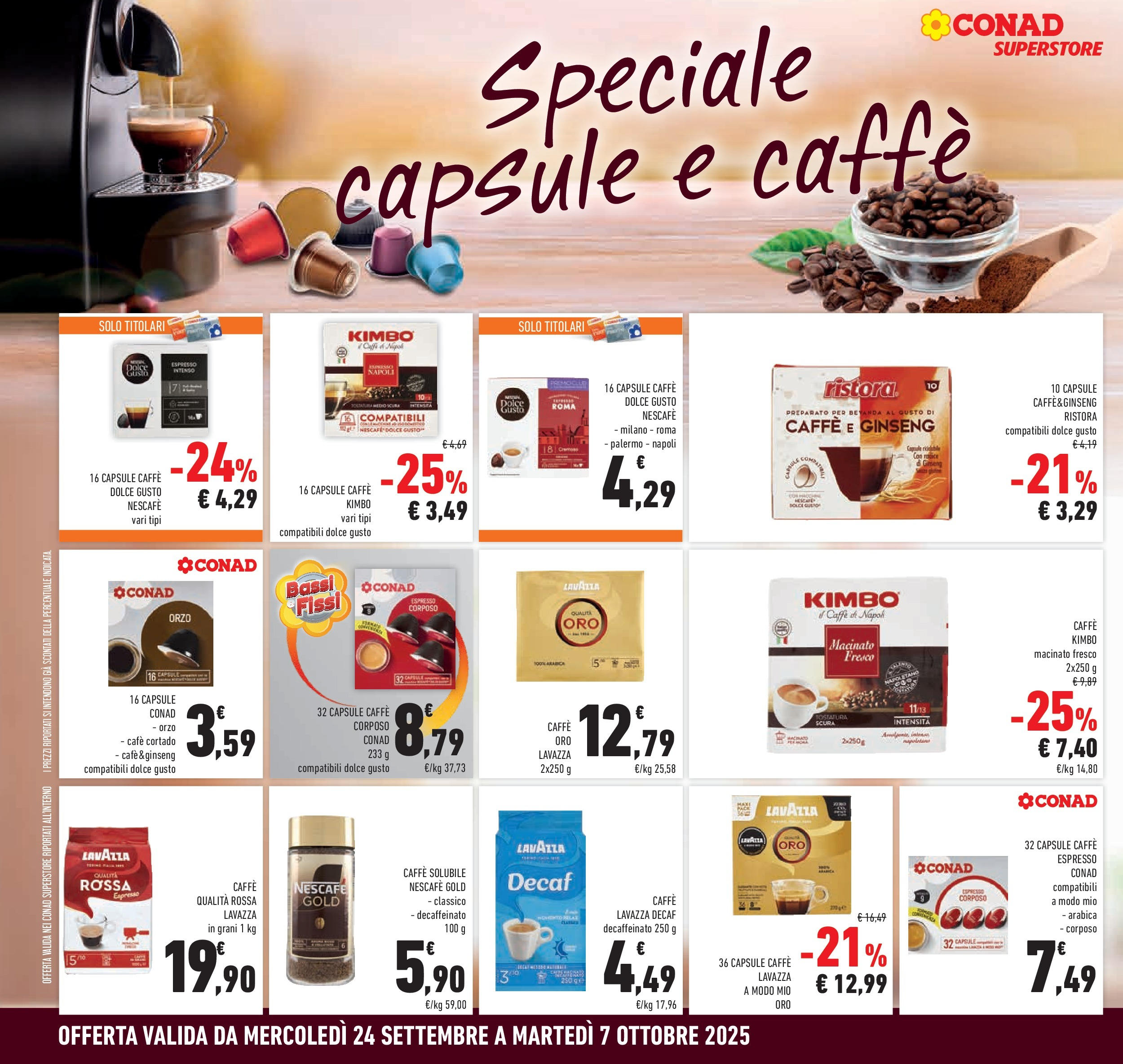 Volantino Conad dal 23/09/2025 > Anteprima | Pagina: 26 | Prodotti: Caffè, Lavazza, Macinato