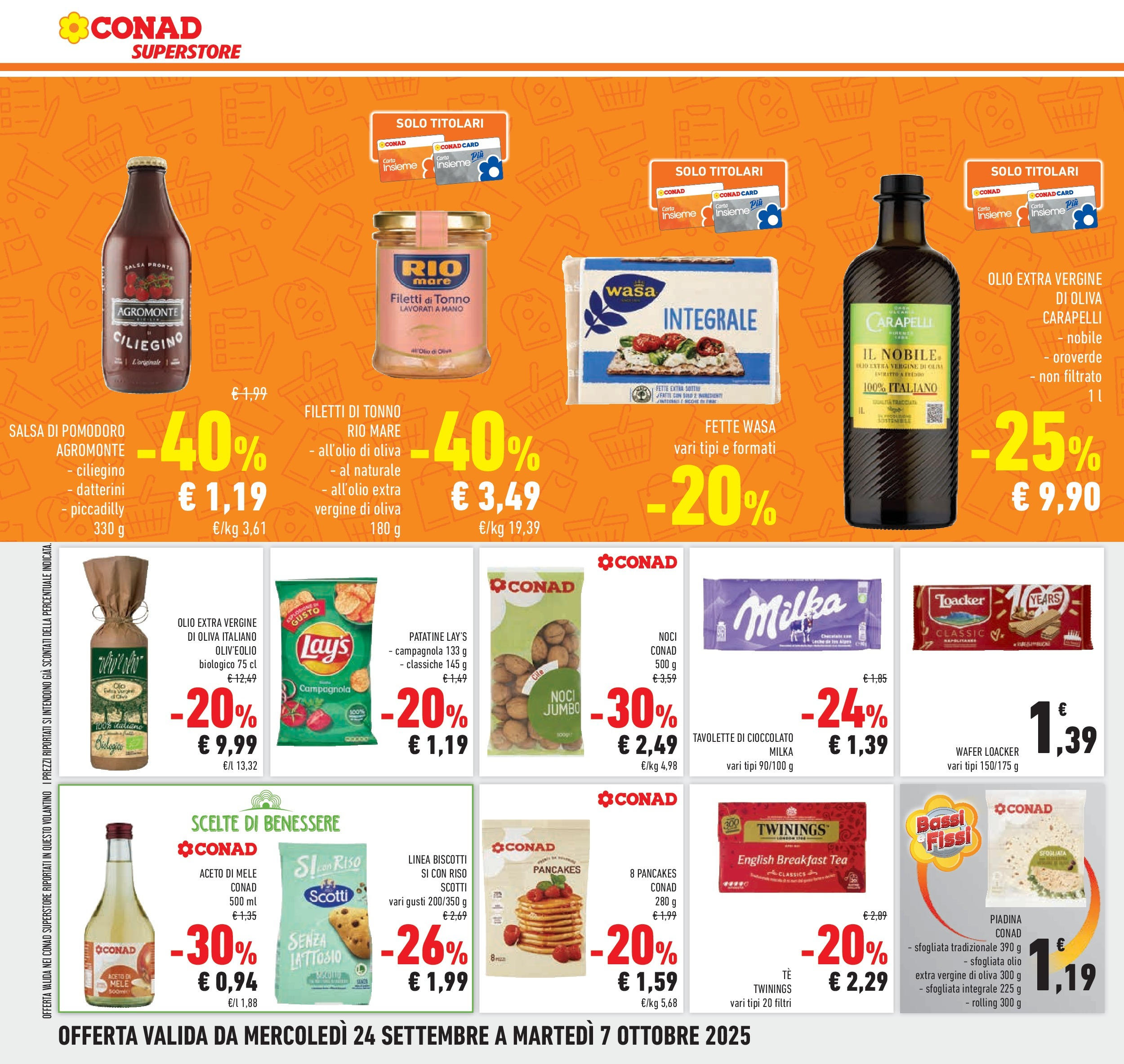 Volantino Conad dal 23/09/2025 > Anteprima | Pagina: 28 | Prodotti: Cioccolato, Riso, Noci, Crackers