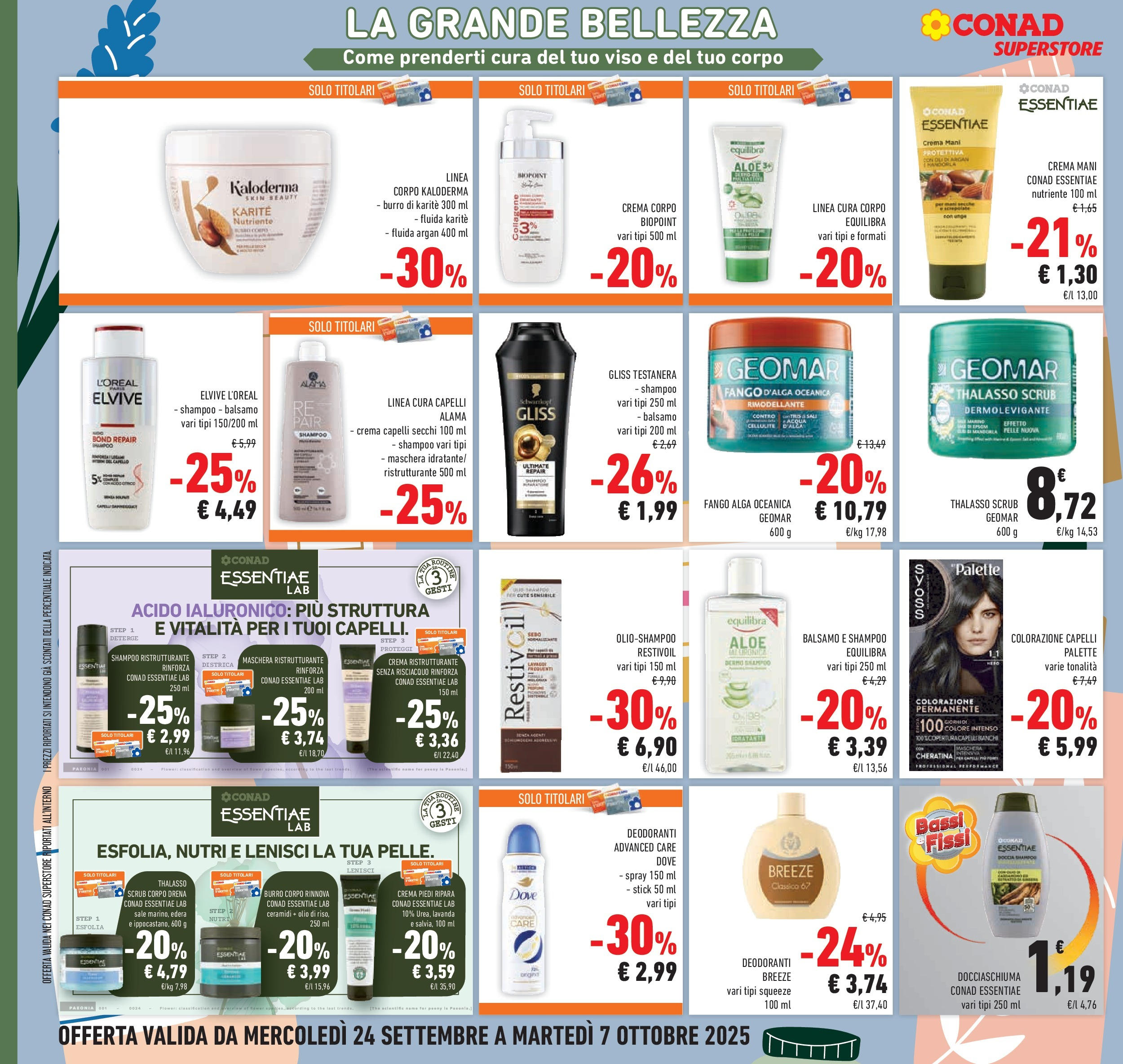Volantino Conad dal 23/09/2025 > Anteprima | Pagina: 32 | Prodotti: Balsamo, Crema piedi, Acqua, Lavanda
