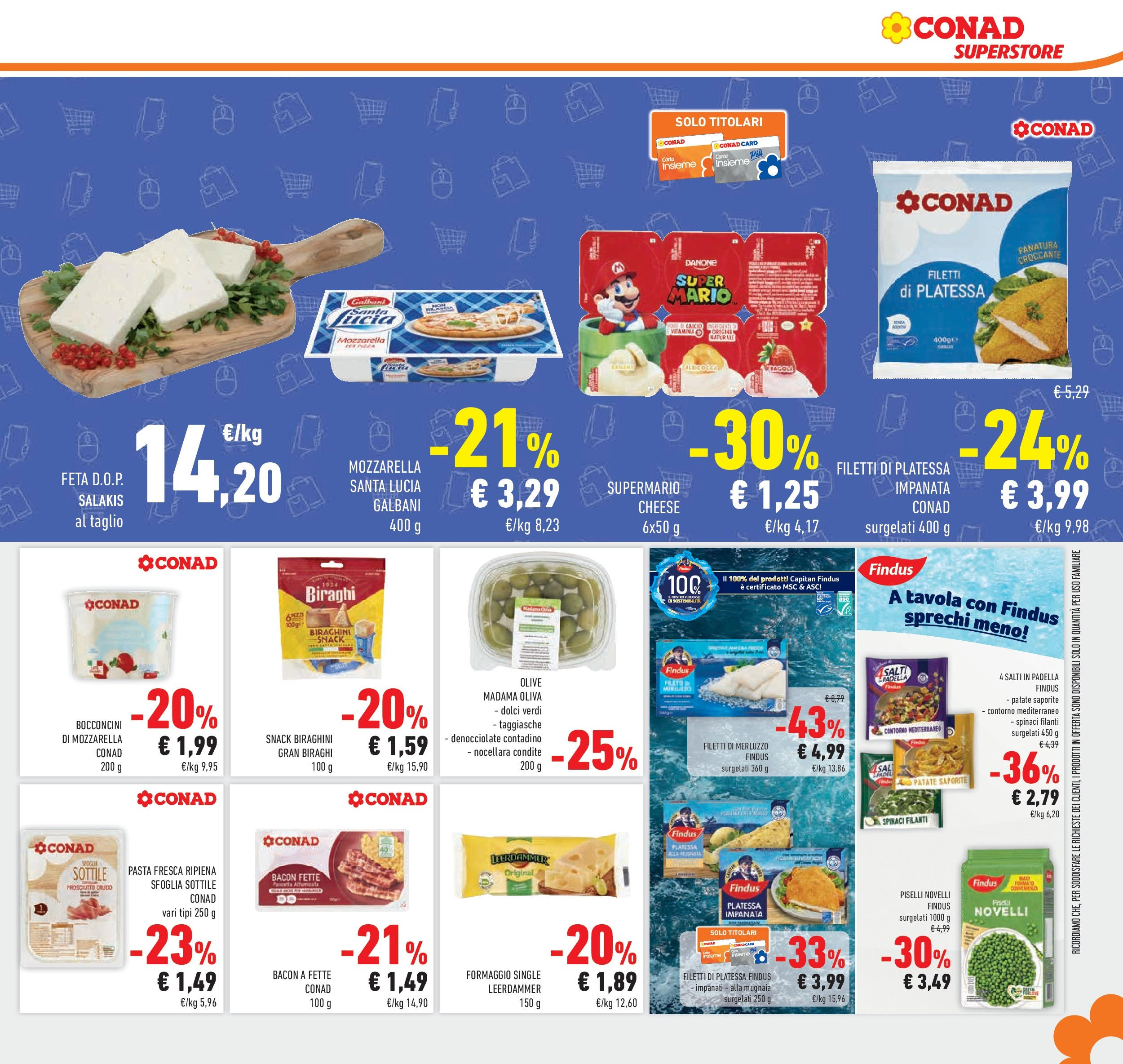 Volantino Conad dal 23/09/2025 > Anteprima | Pagina: 25 | Prodotti: Merluzzo, Formaggio, Pasta, Piselli