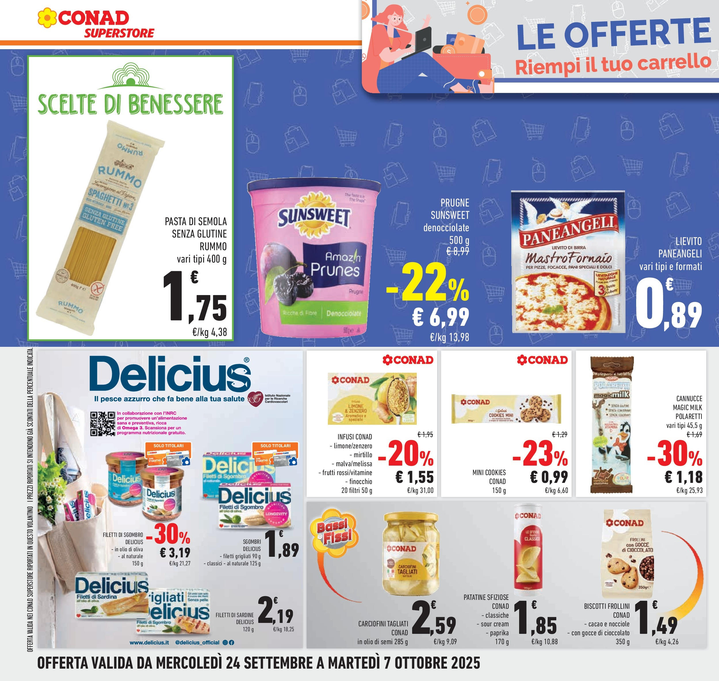 Volantino Conad dal 23/09/2025 > Anteprima | Pagina: 26 | Prodotti: Patatine, Il pesce, Limone, Frollini