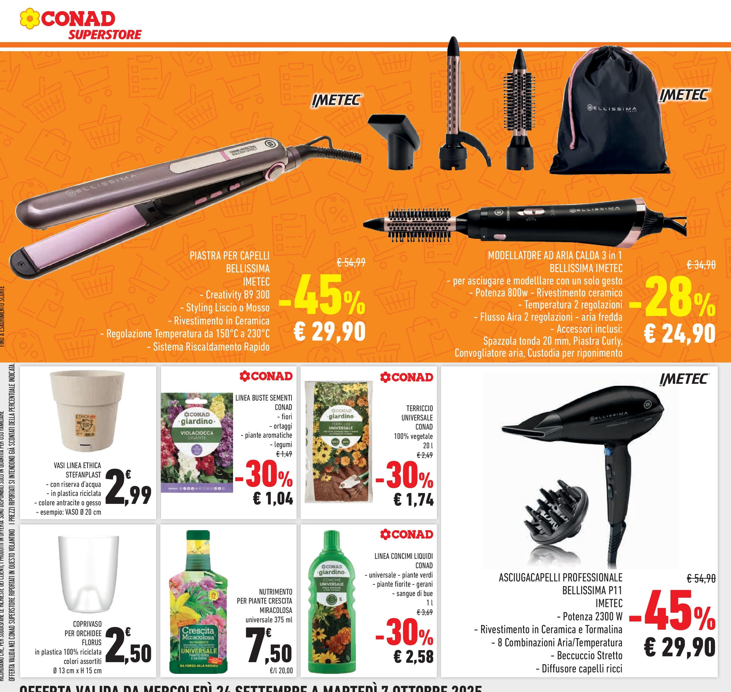 Volantino Conad dal 23/09/2025 > Anteprima | Pagina: 22 | Prodotti: Spazzola, Legumi, Gerani, Terriccio