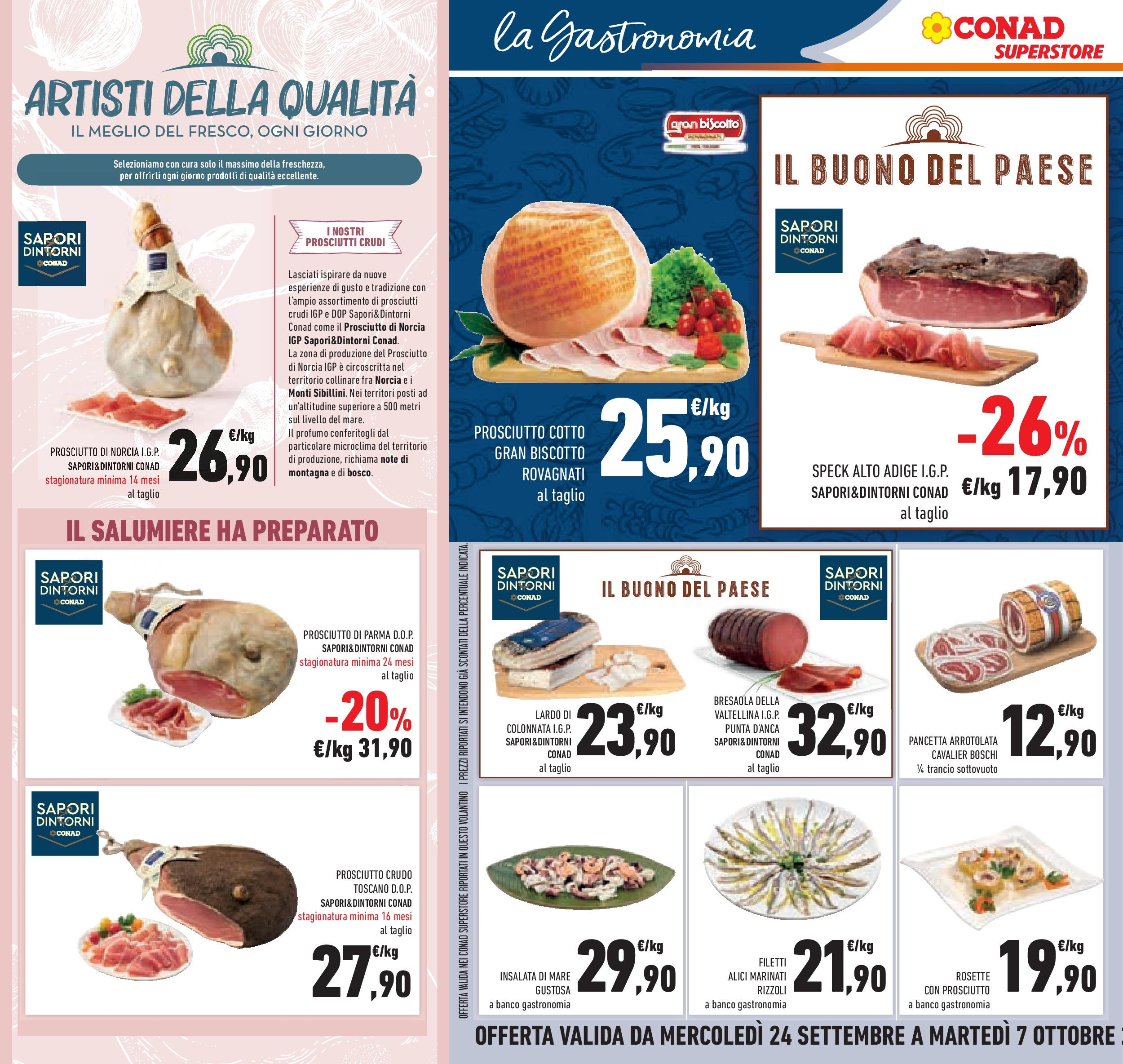 Volantino Conad dal 23/09/2025 > Anteprima | Pagina: 34 | Prodotti: Speck, Pancetta, Prosciutto, Alici