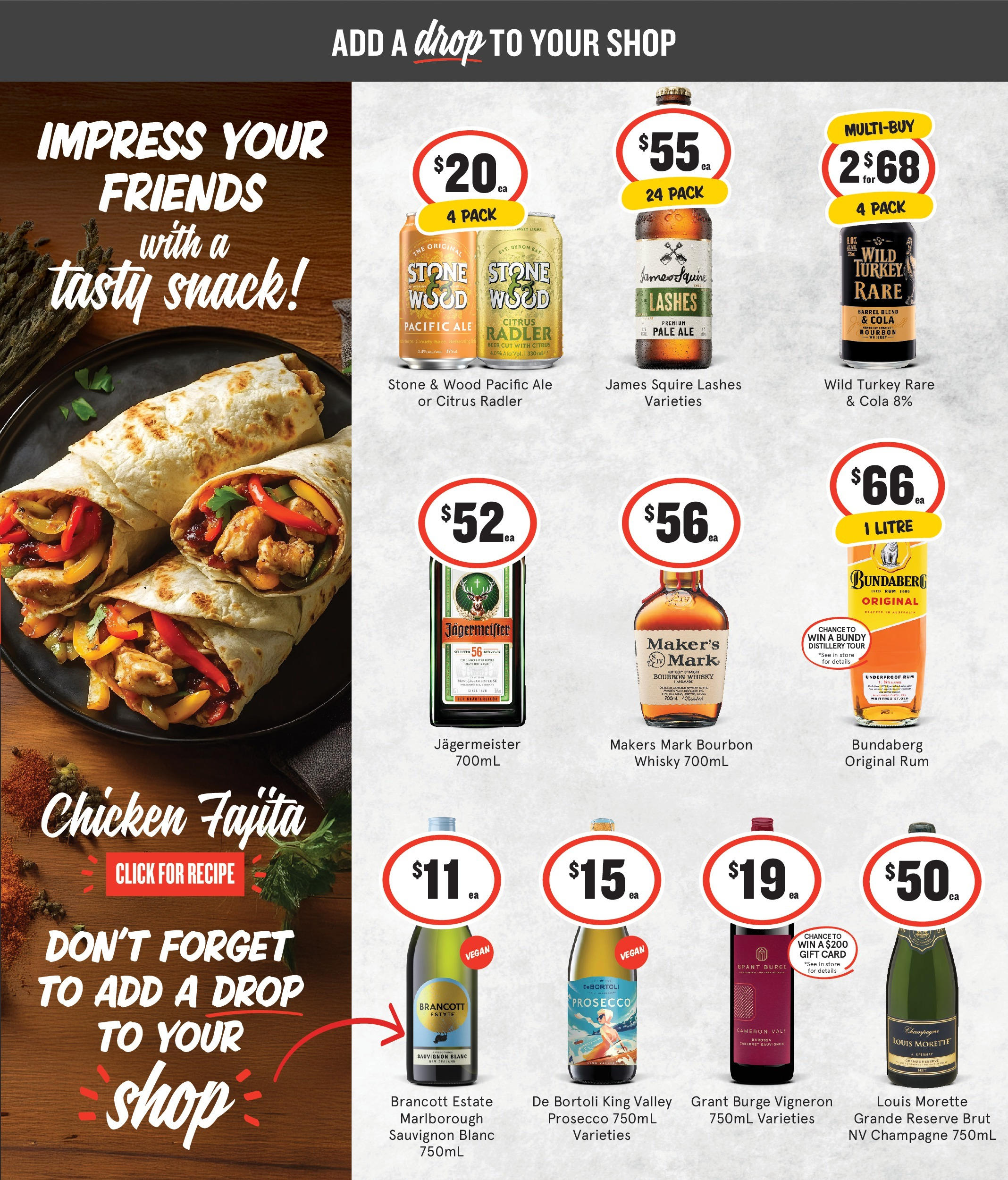 Discover - Add a Drop to Your Footy Shop 24/09 - 23/09/2025 > weekly / monthly specials | Page: 3 | Products: Beer, Chicken, Bourbon, Rum