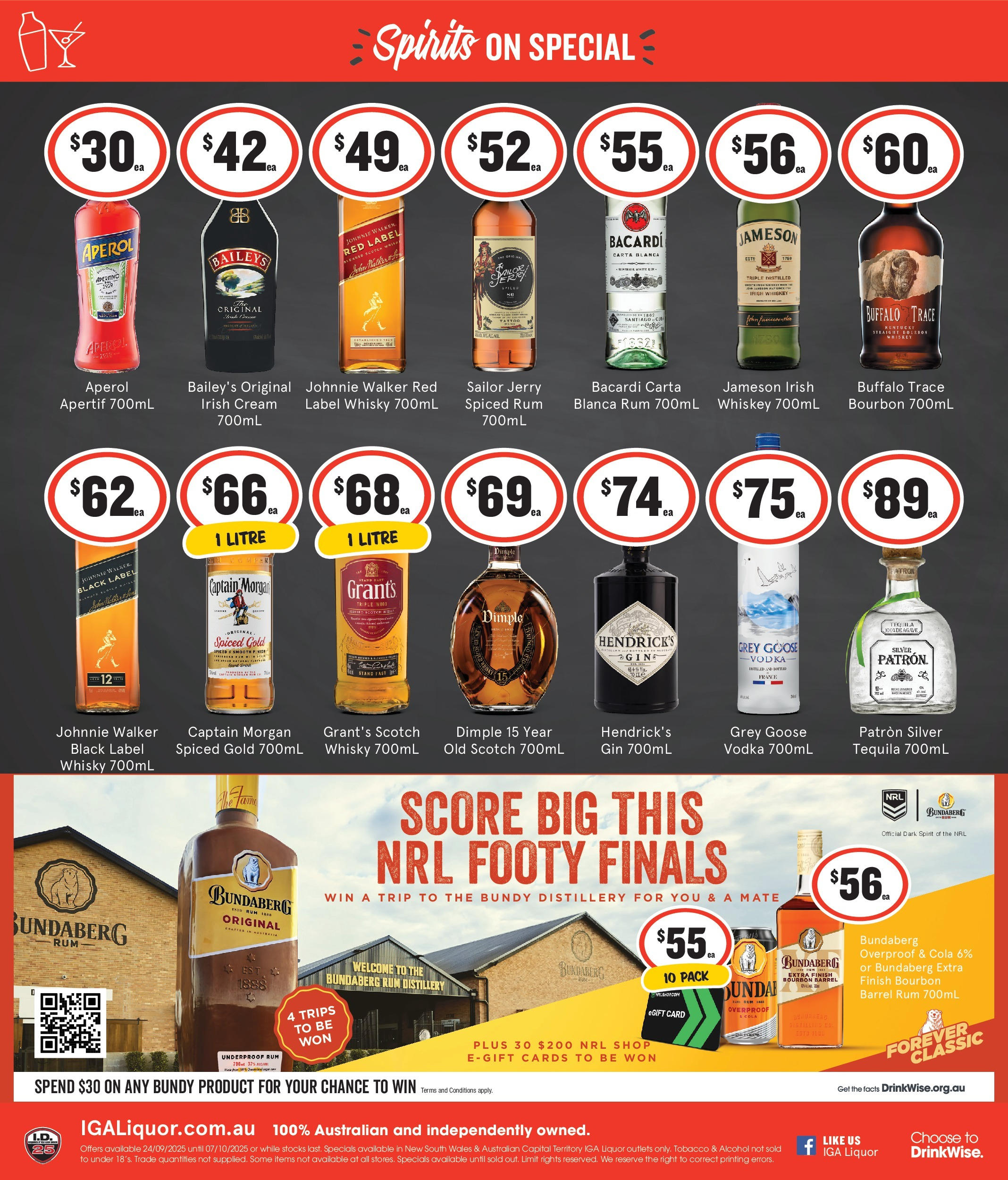 Discover - Add a Drop to Your Footy Shop 24/09 - 23/09/2025 > weekly / monthly specials | Page: 8 | Products: Bourbon, Gin, Vodka, Scotch