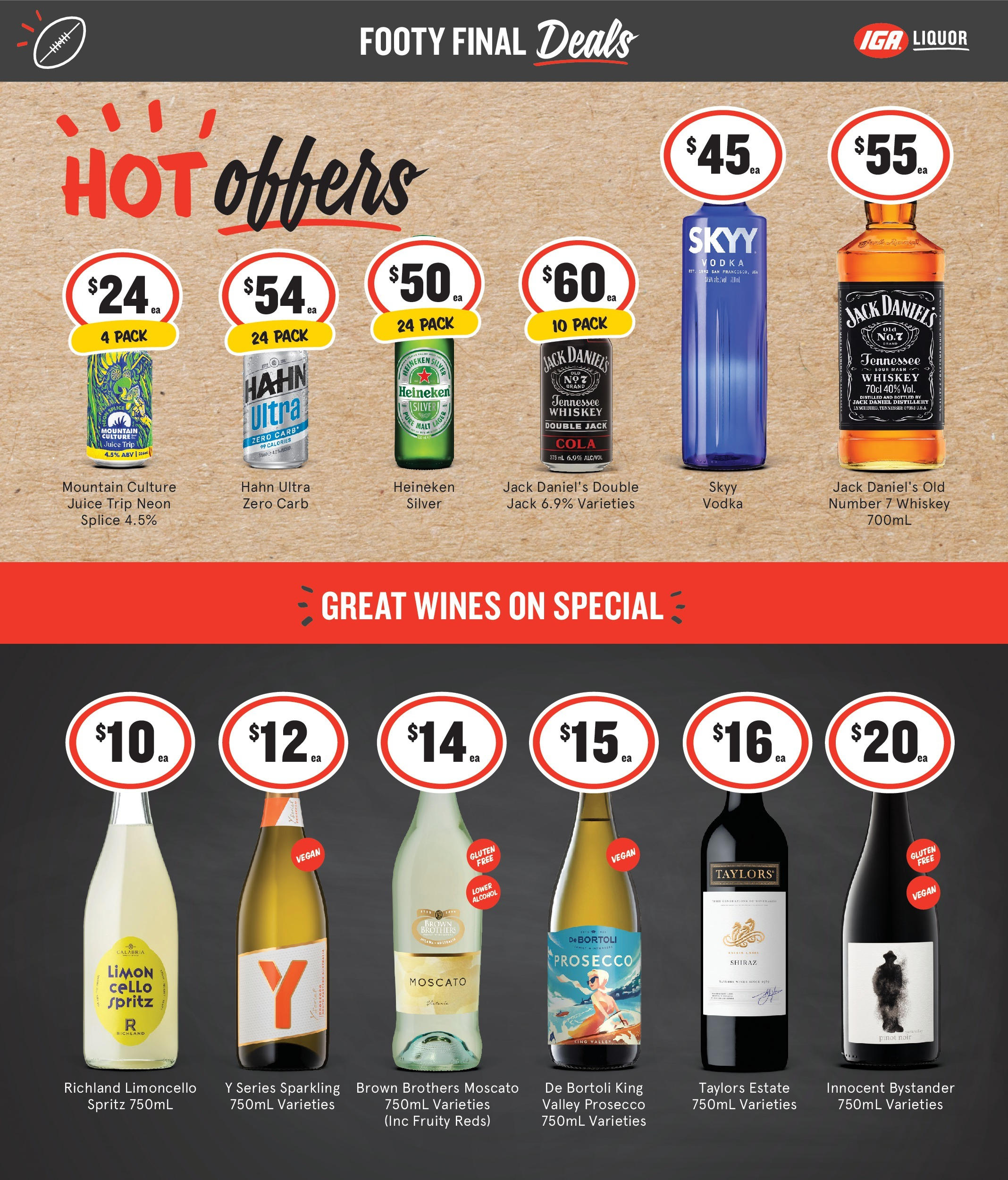 Discover - Add a Drop to Your Footy Shop 24/09 - 23/09/2025 > weekly / monthly specials | Page: 2 | Products: Juice, Vodka, Whiskey