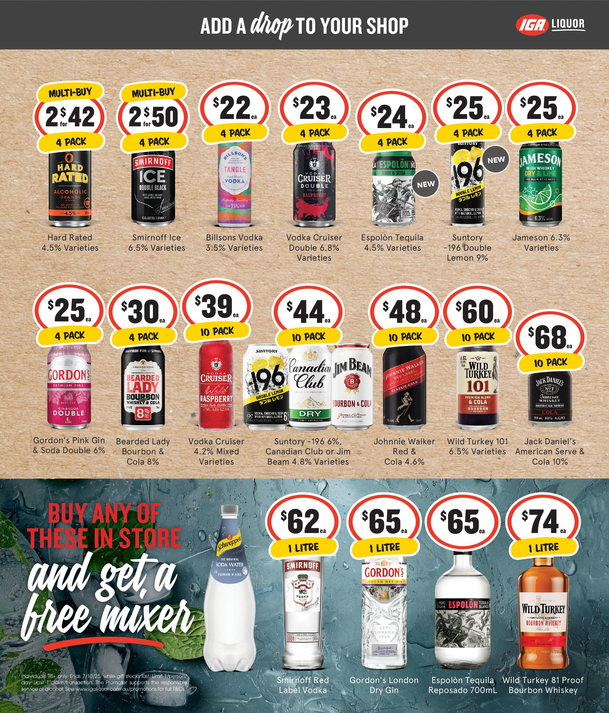 Discover - Add a Drop to Your Footy Shop 24/09 - 23/09/2025 > weekly / monthly specials | Page: 7 | Products: Gin, Water, Turkey, Raspberry