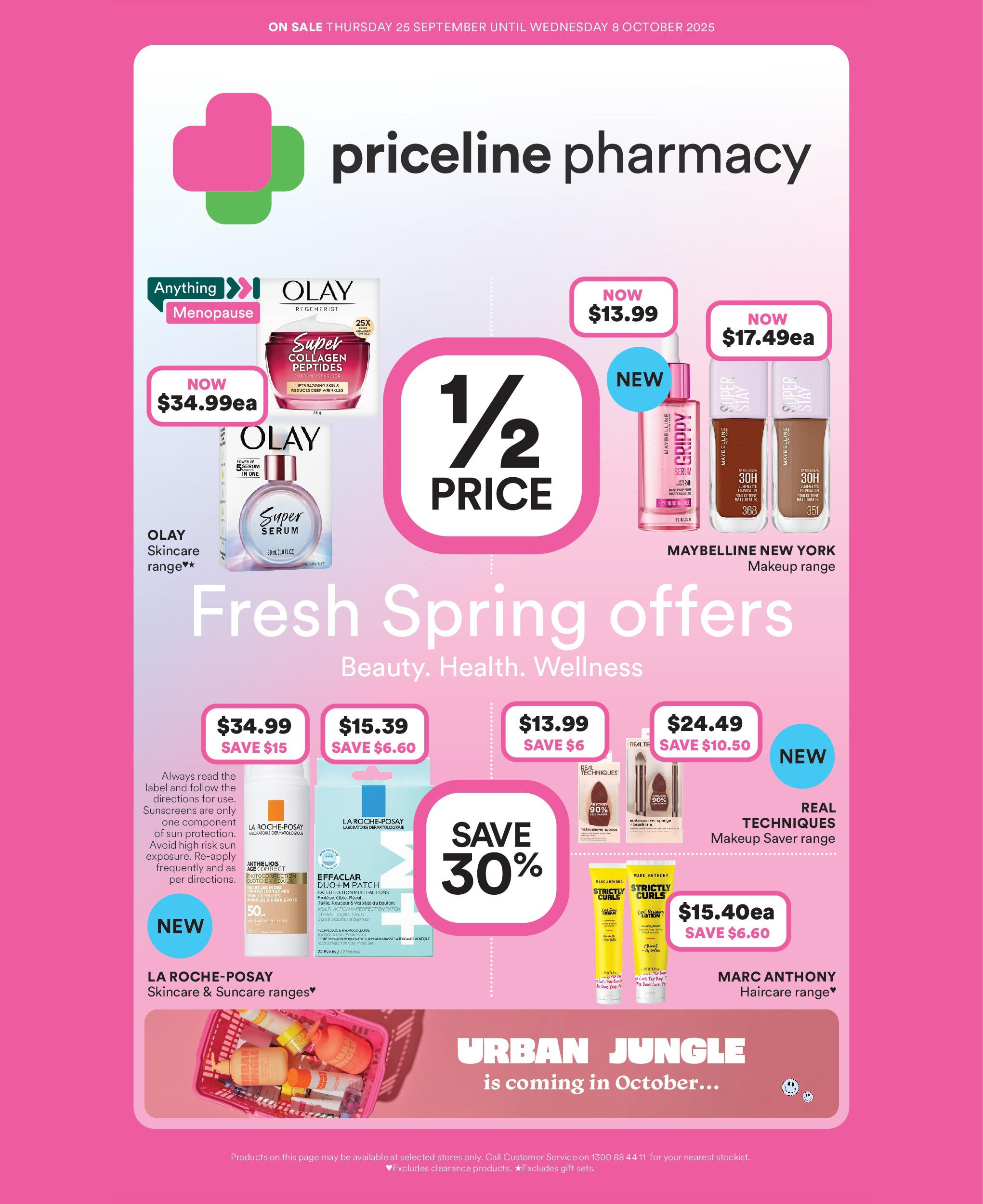 Priceline Pharmacy - Fresh Spring Offers - 25/09/2025 > weekly / monthly specials | Page: 1 | Products: Makeup, Collagen