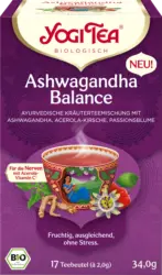 YOGI TEA Kräutertee "Ashwagandha Balance" mit Ashwagandha, Acerola-Kirsche & Passionsblume (17 Beutel)