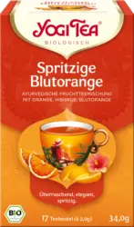 YOGI TEA Früchtetee "Spritzige Blutorange" mit Orange, Hibiskus & Blutorange (17 Beutel)