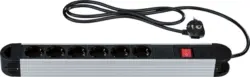 Switch on Алуминиев разклонител с 6 гнезда