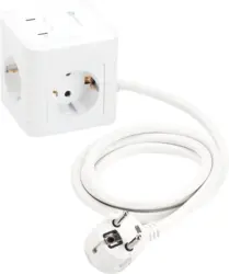 SWITCH ON Разклонител куб с UBS 1,5м, 5 в 1