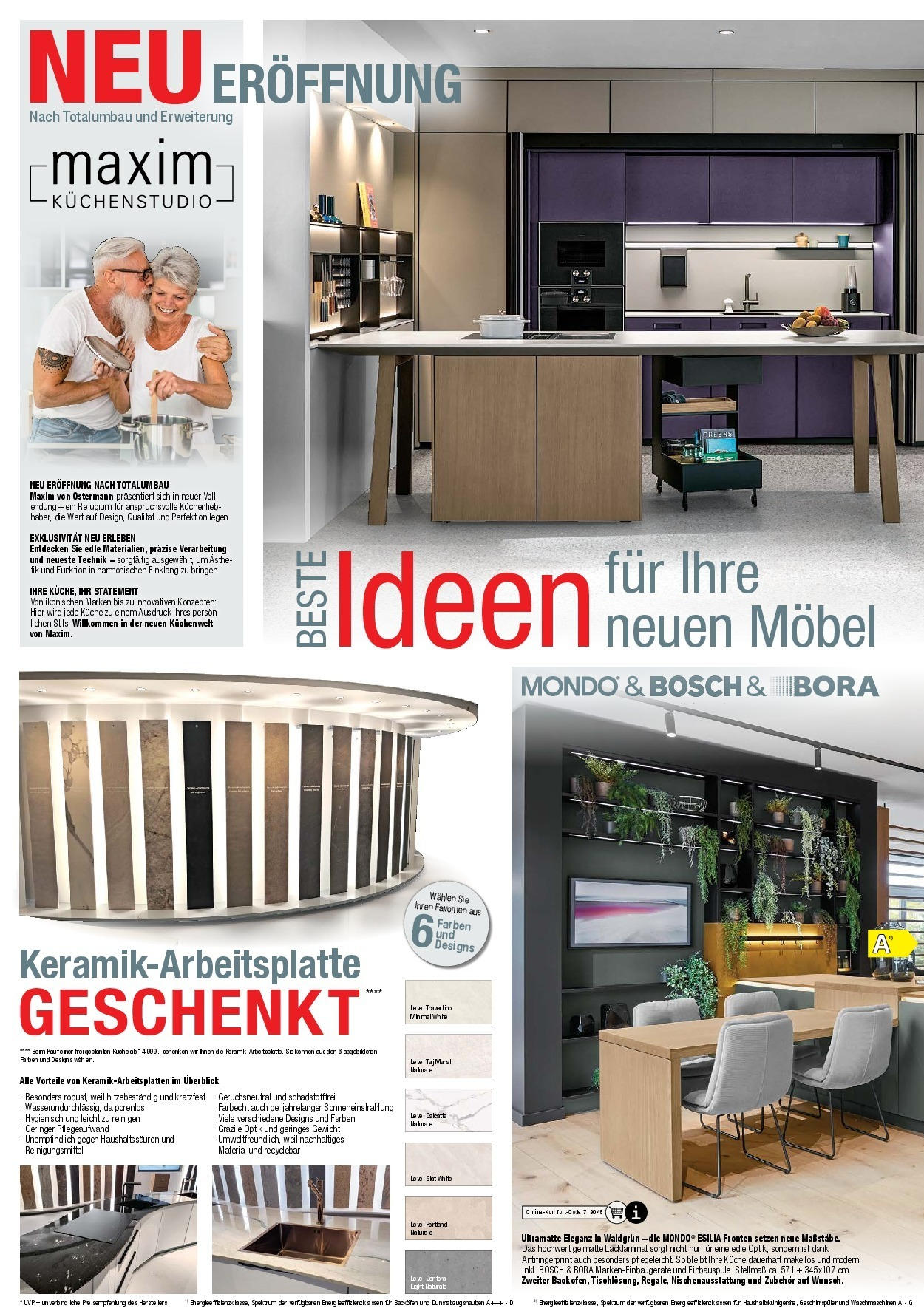 Ostermann - Möbel Ostermann: Neue Möbel wirken Wunder. (ab 24.09.2025) zum Blättern | Seite: 11 | Produkte: Bosch, Gewicht, Küche