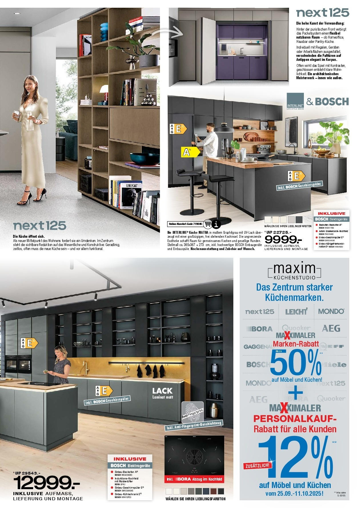Ostermann - Möbel Ostermann: Neue Möbel wirken Wunder. (ab 24.09.2025) zum Blättern | Seite: 12 | Produkte: Bosch, Küche, Kühlschrank, Kochfeld