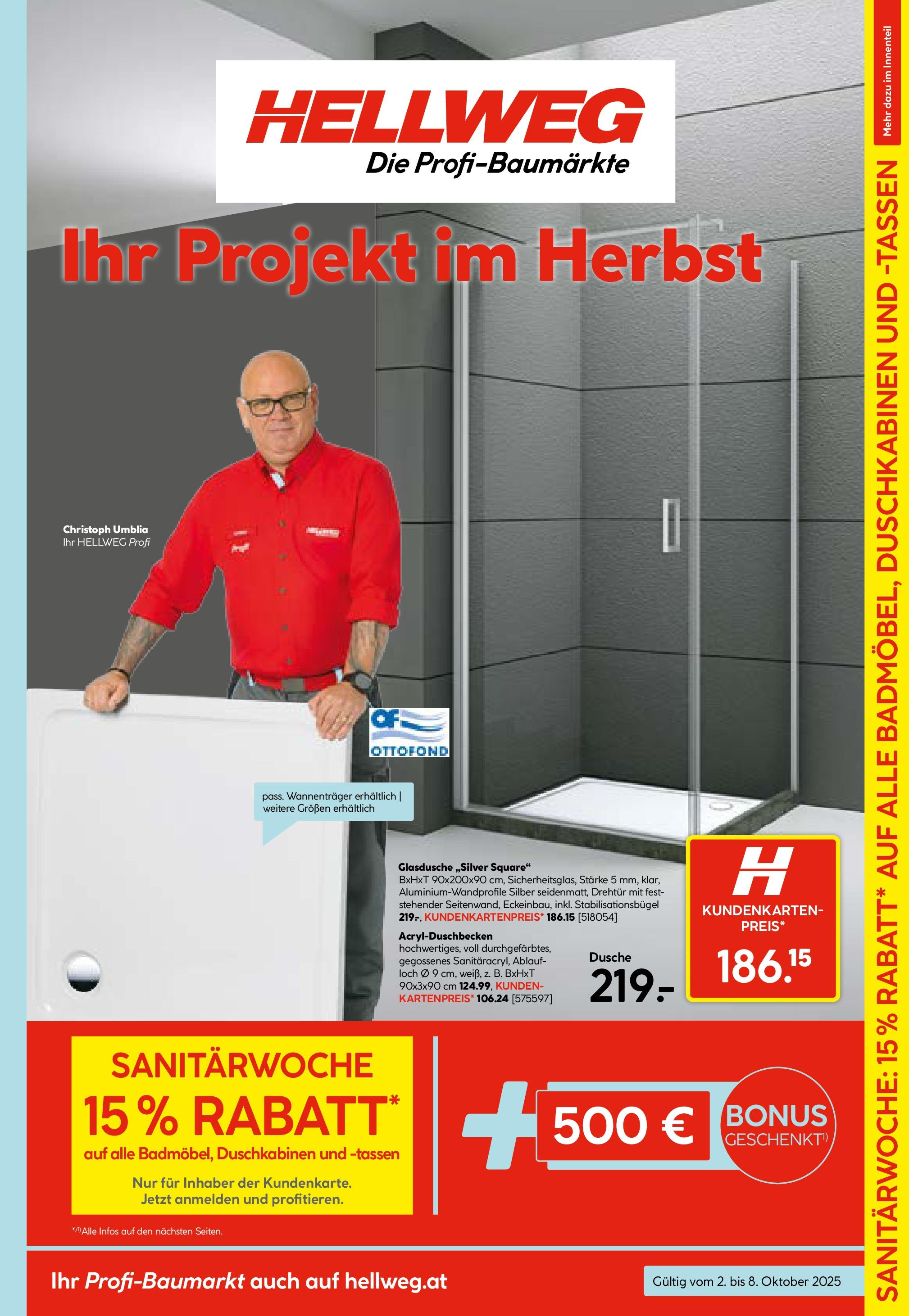 HELLWEG Fürstenfeld von 02.10.2025 - Aktuelle Angebote | Seite: 21 | Produkte: Dusche