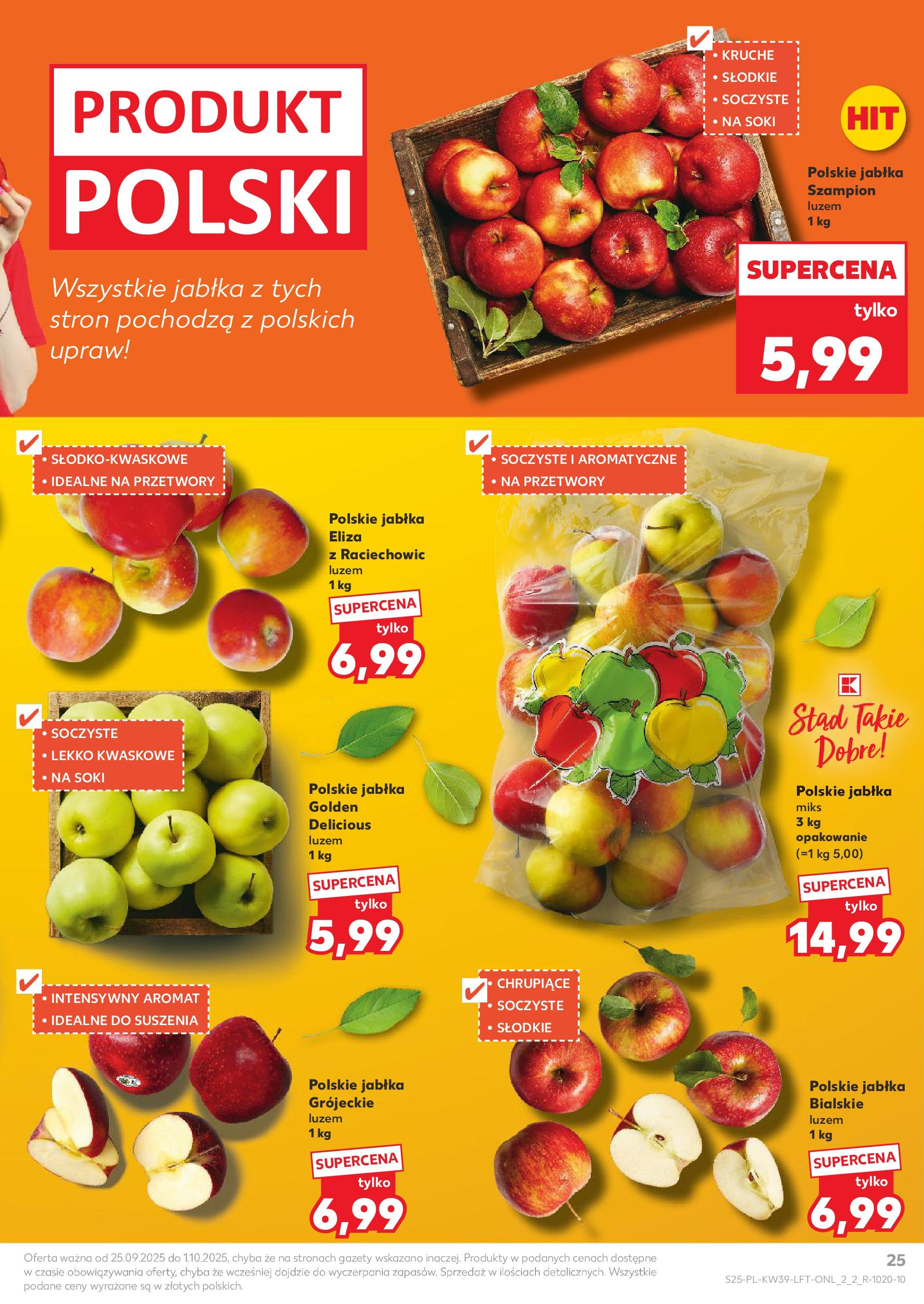 Kaufland gazetka od 25.09.2025 - od jutra PDF | Strona: 25 | Produkty: Soki, Jabłka