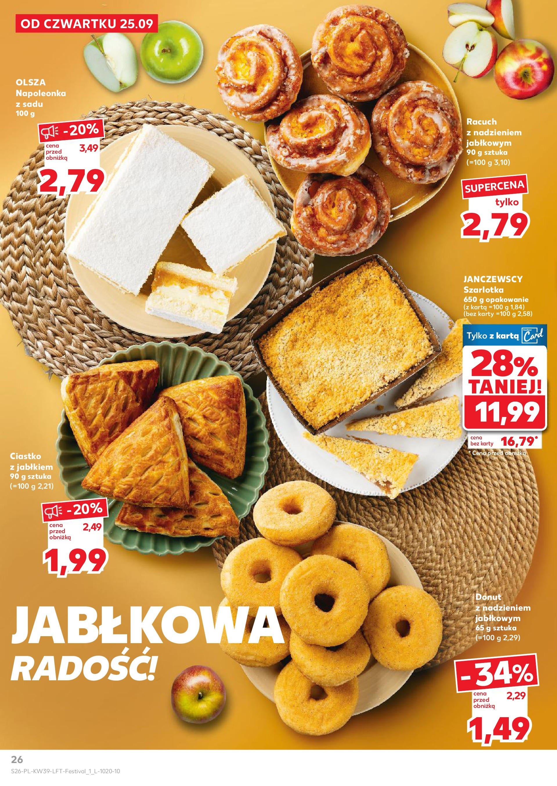 Kaufland gazetka od 25.09.2025 - od jutra PDF | Strona: 26 | Produkty: Karta, Donut