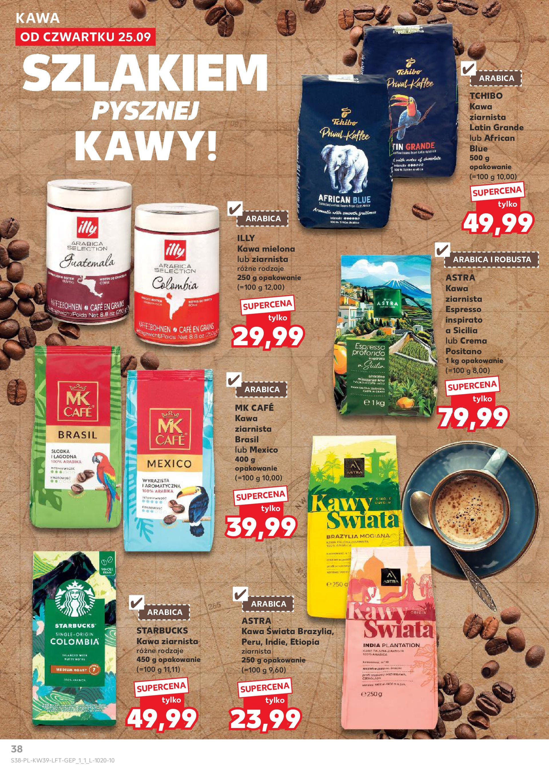 Kaufland gazetka od 25.09.2025 - od jutra PDF | Strona: 38 | Produkty: Kawa ziarnista, Tchibo, Kawa