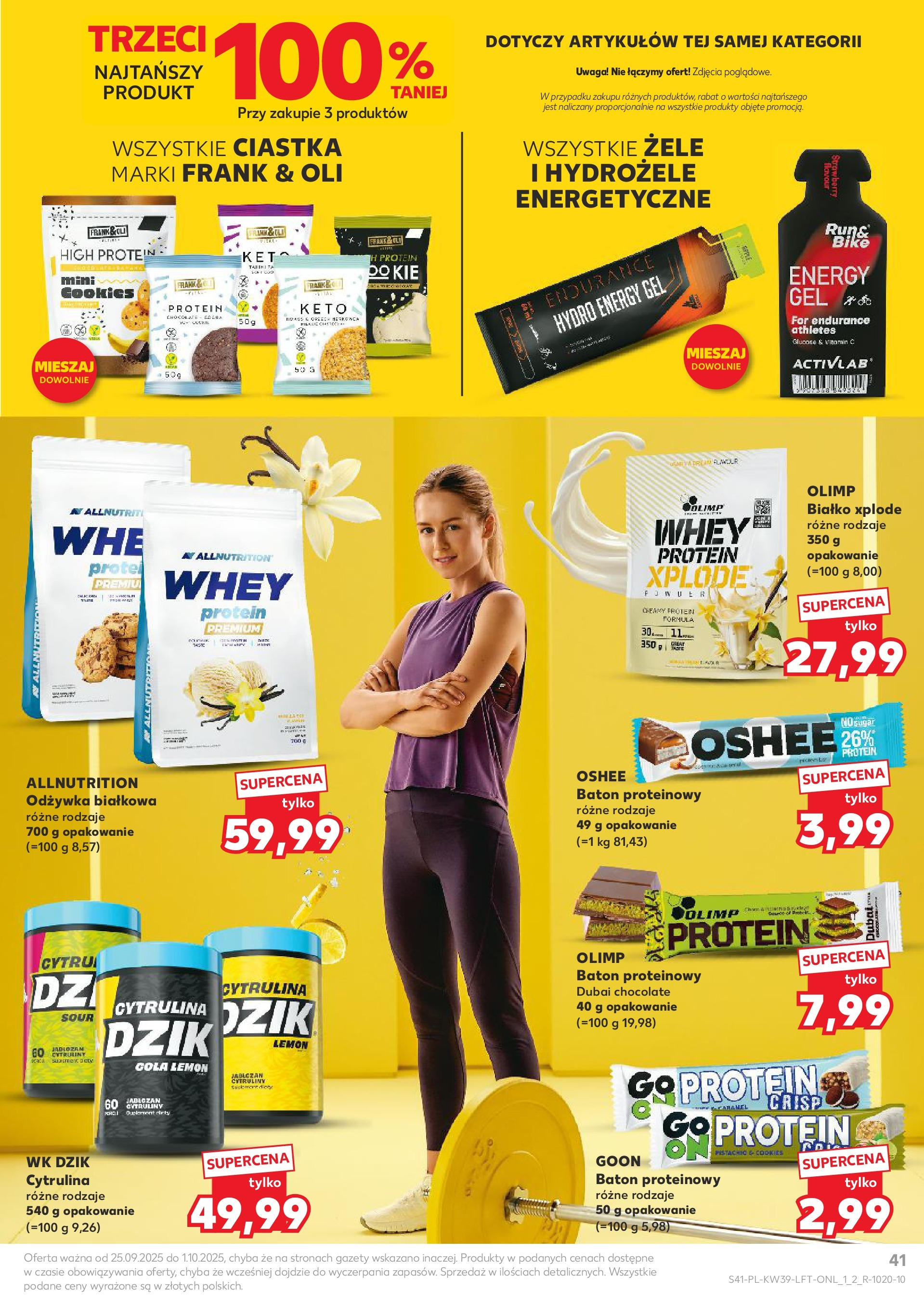 Kaufland gazetka od 25.09.2025 - od jutra PDF | Strona: 41 | Produkty: Baton, Odżywka, Ciastka