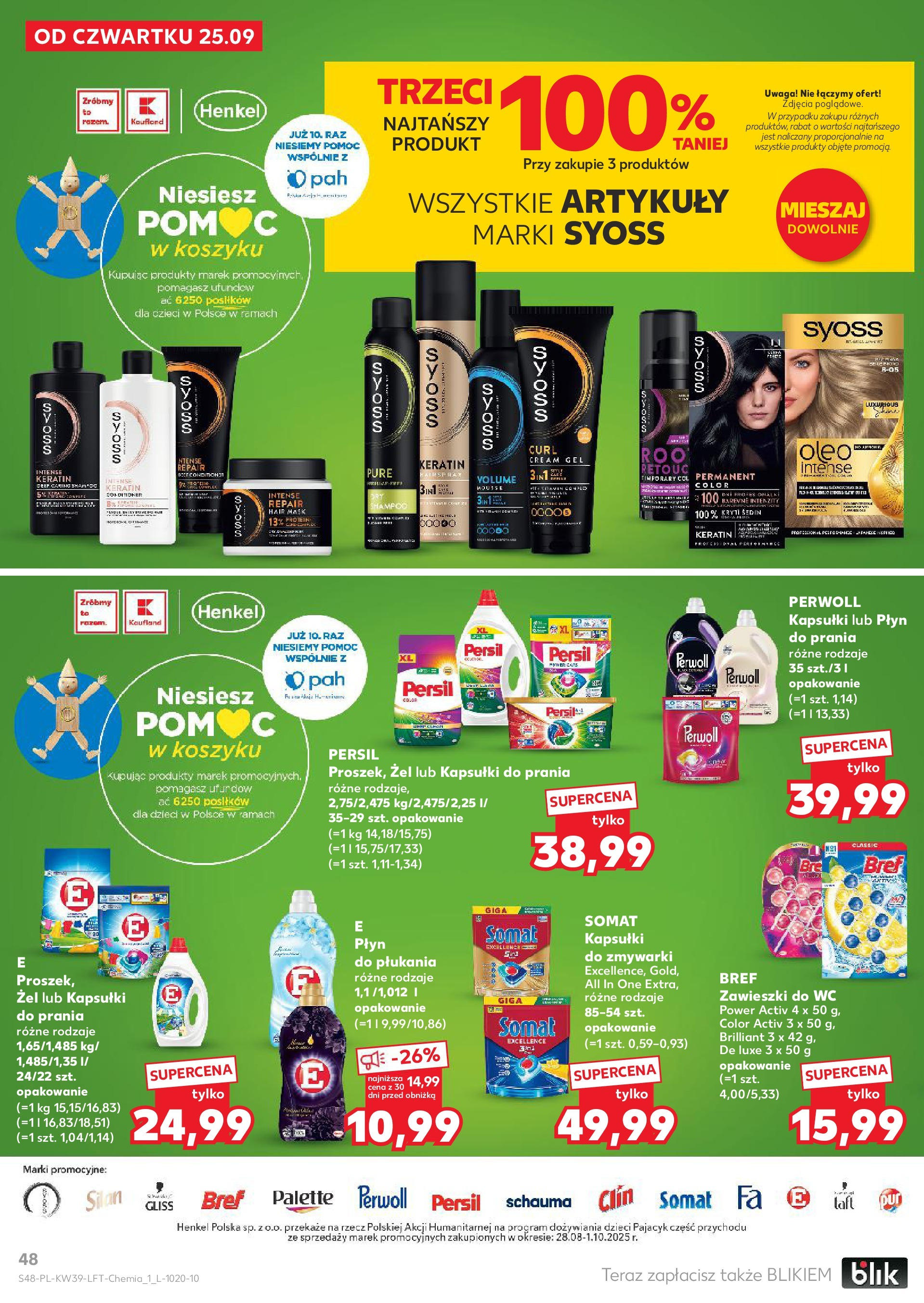 Kaufland gazetka od 25.09.2025 - od jutra PDF | Strona: 48 | Produkty: Persil, Kapsułki do prania