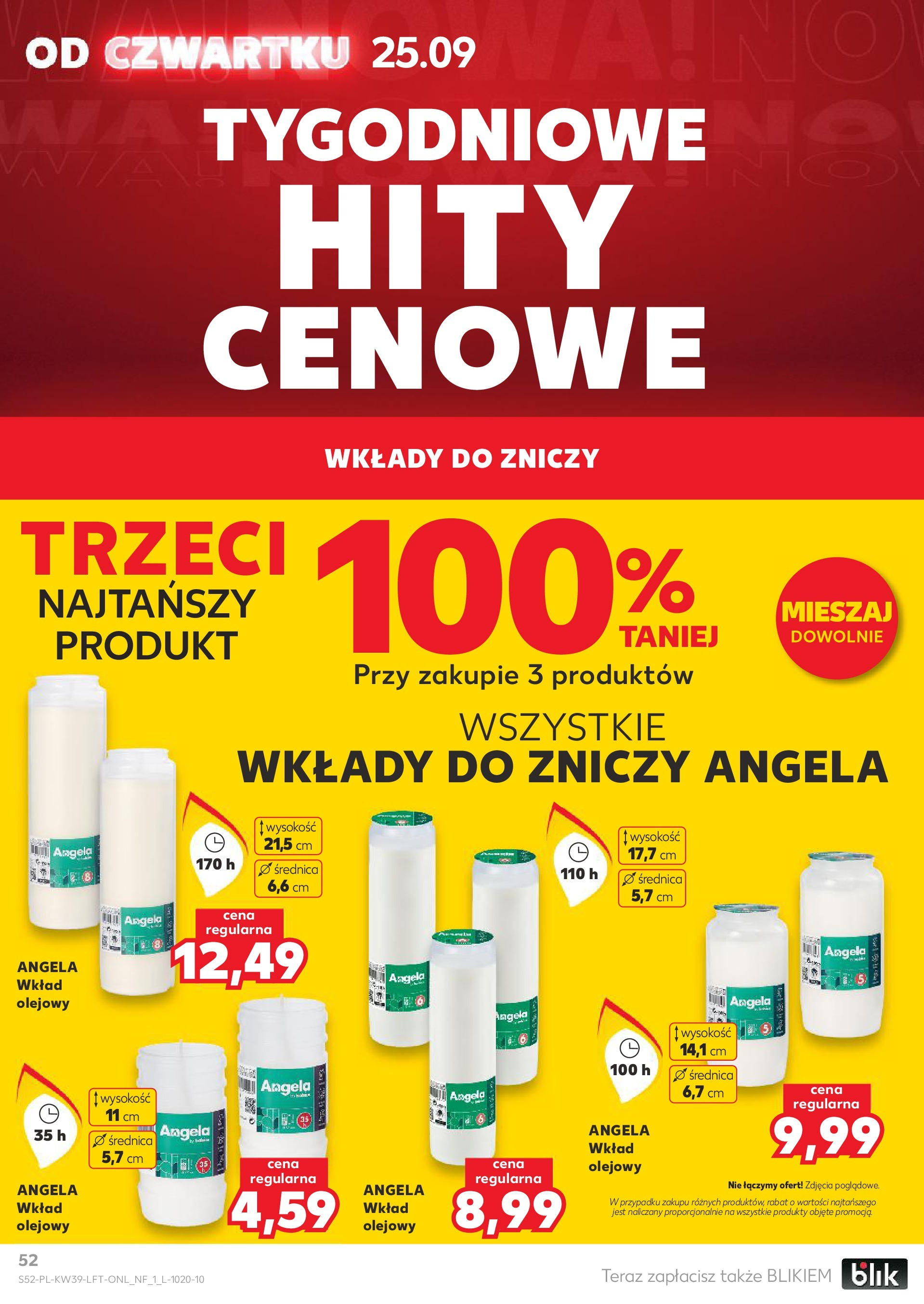 Kaufland gazetka od 25.09.2025 - od jutra PDF | Strona: 52 | Produkty: Wkłady do zniczy