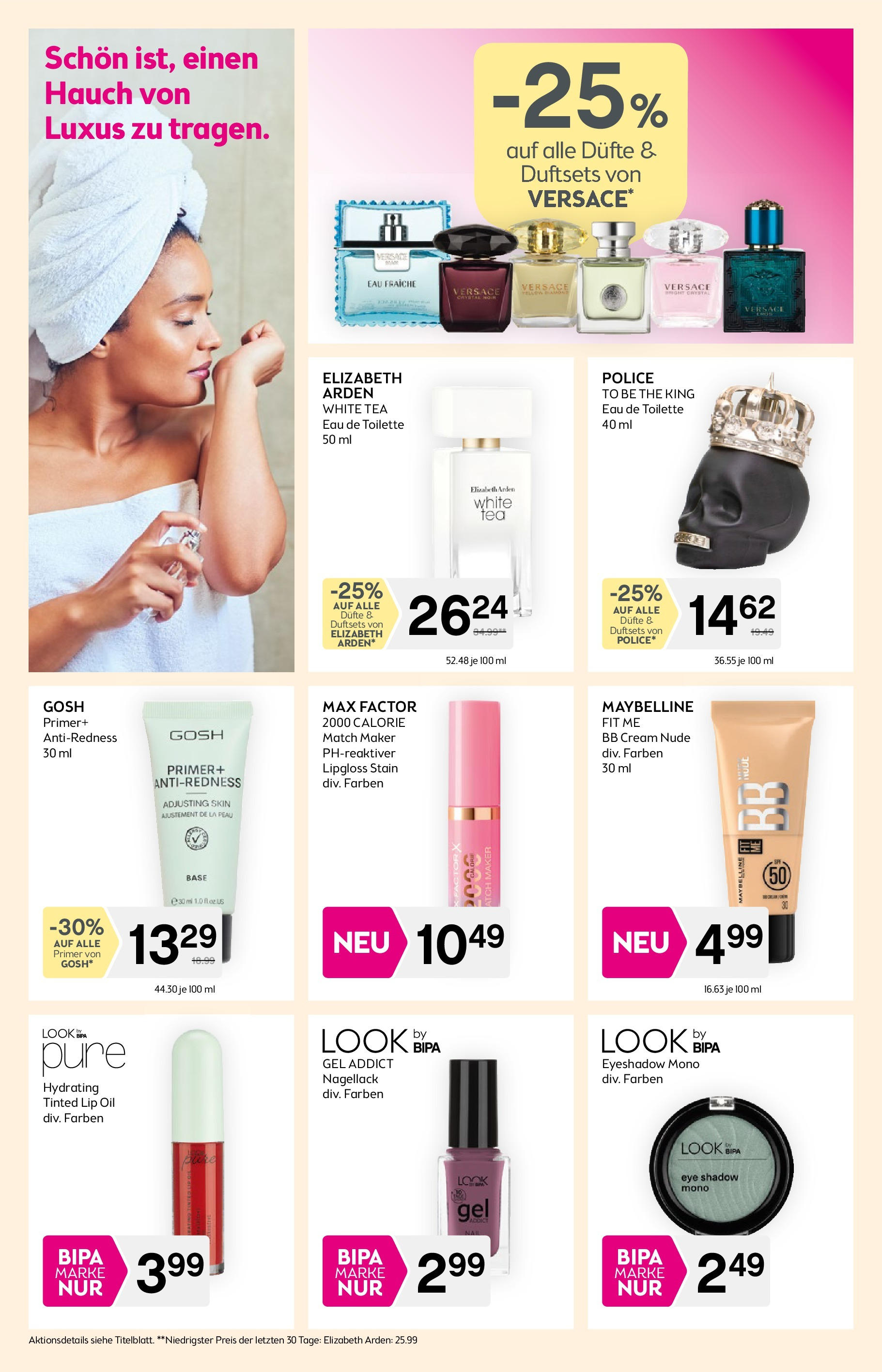 Bipa Frohnleiten von 25.09.2025 - Aktuelle Angebote | Seite: 4 | Produkte: Toilette, Eau de Toilette, Lipgloss, Nagellack