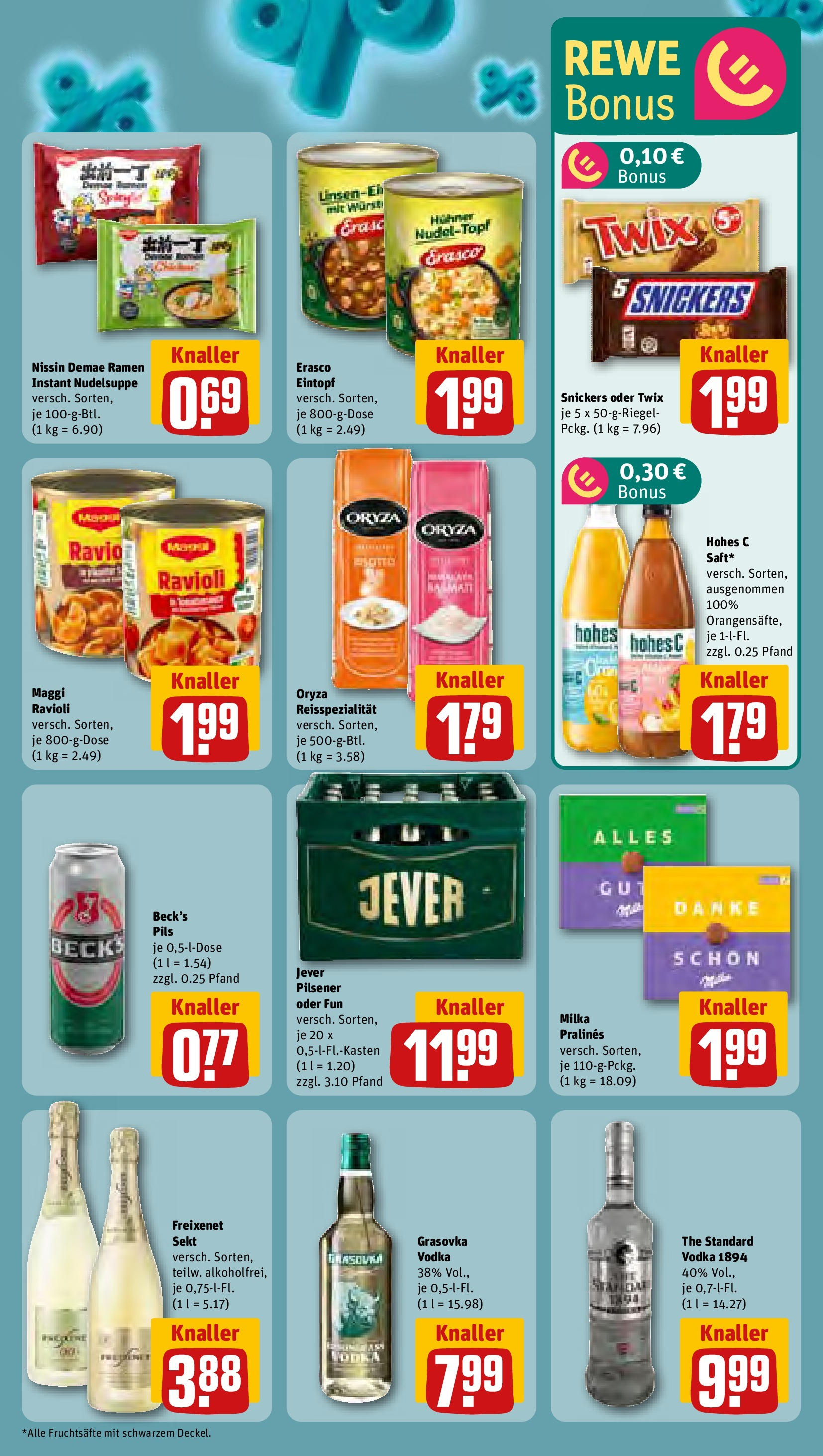 REWE Prospekt ab 22.09.2025 zum Blättern » Angebote | Seite: 7 | Produkte: Maggi, Pils, Vodka, Erasco