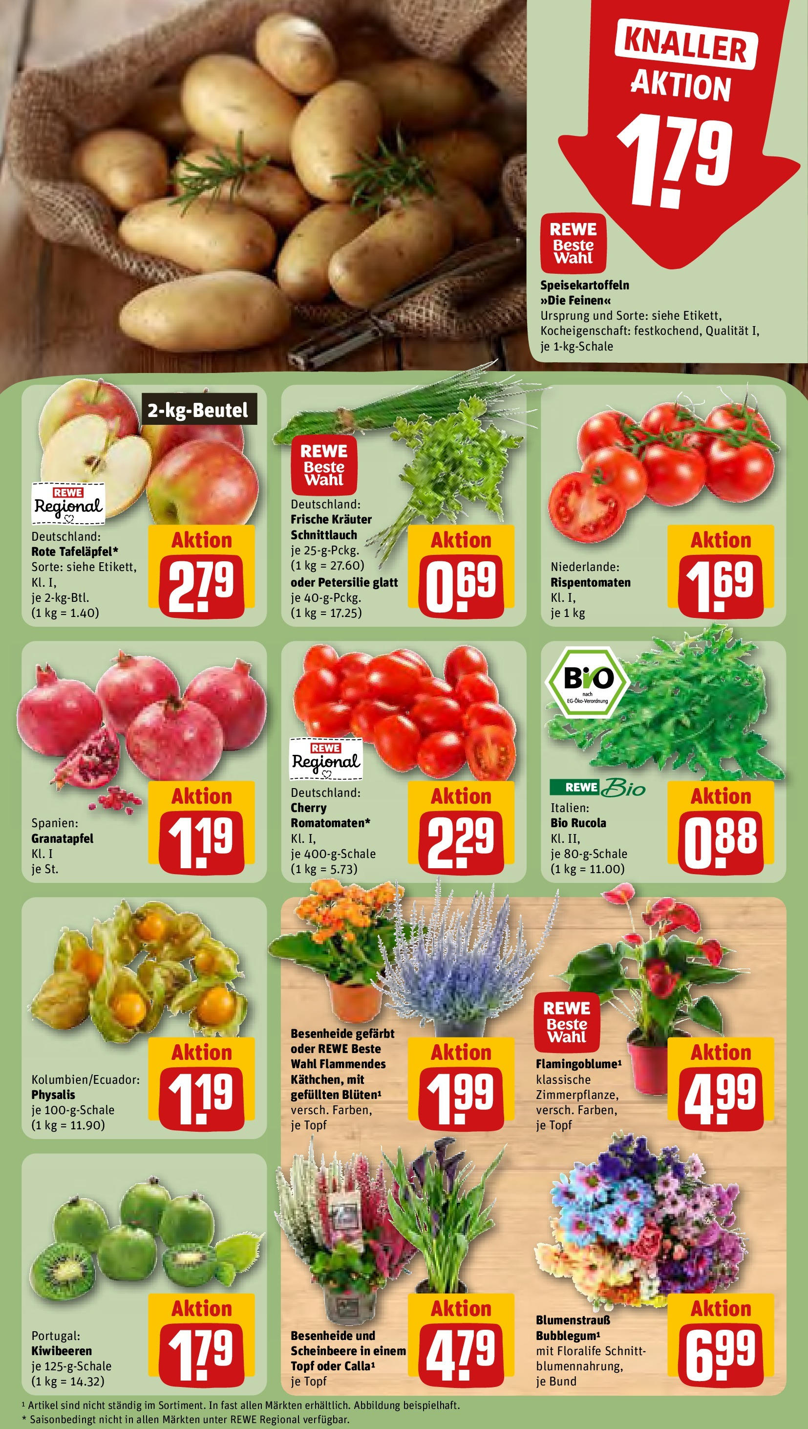 REWE Prospekt ab 22.09.2025 zum Blättern » Angebote | Seite: 11 | Produkte: Granatapfel, Rucola, Petersilie, Kiwi