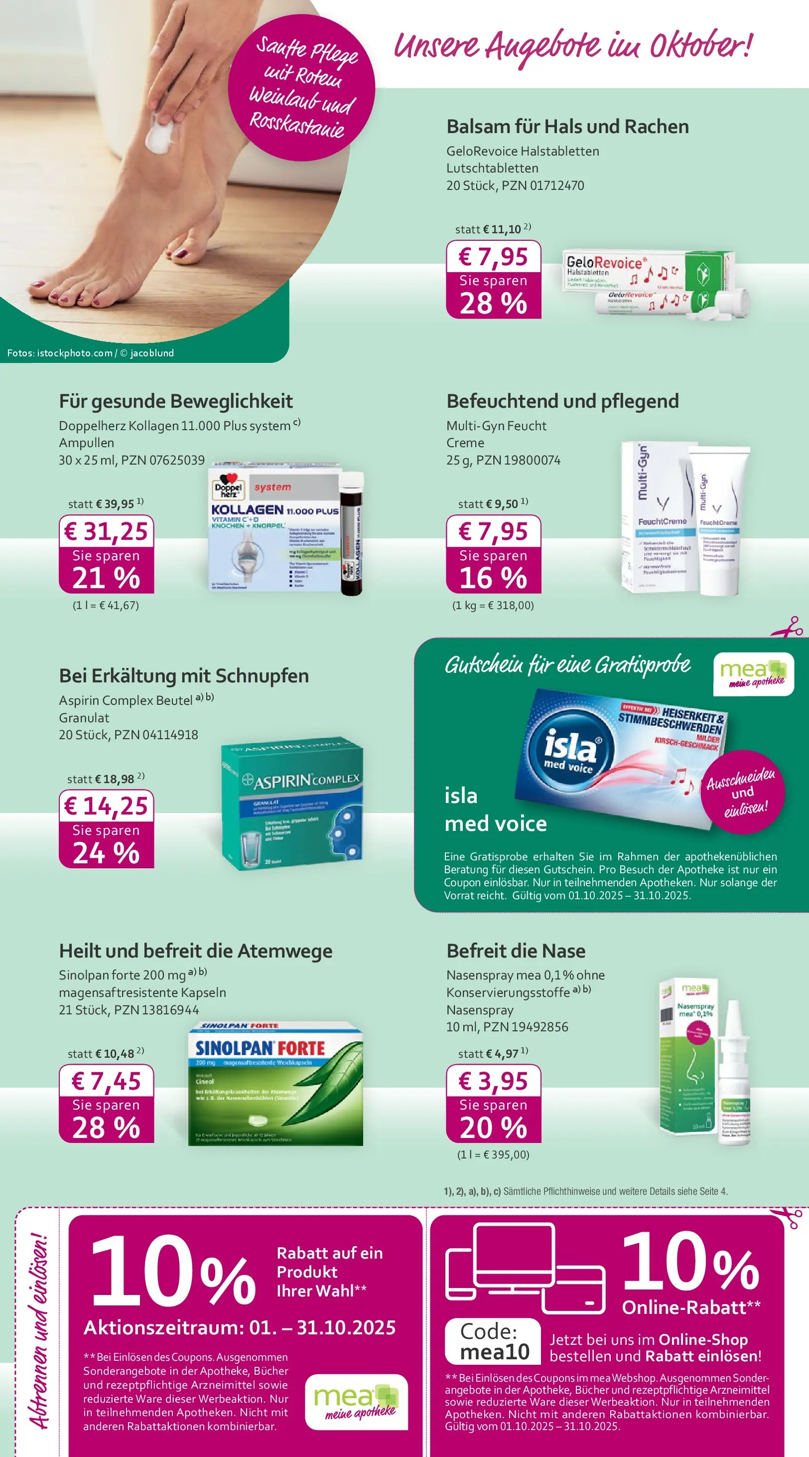 Entdecke - mea Apotheke: Top Angebote im Oktober! (ab 30.09.2025) zum Blättern | Seite: 3 | Produkte: Creme