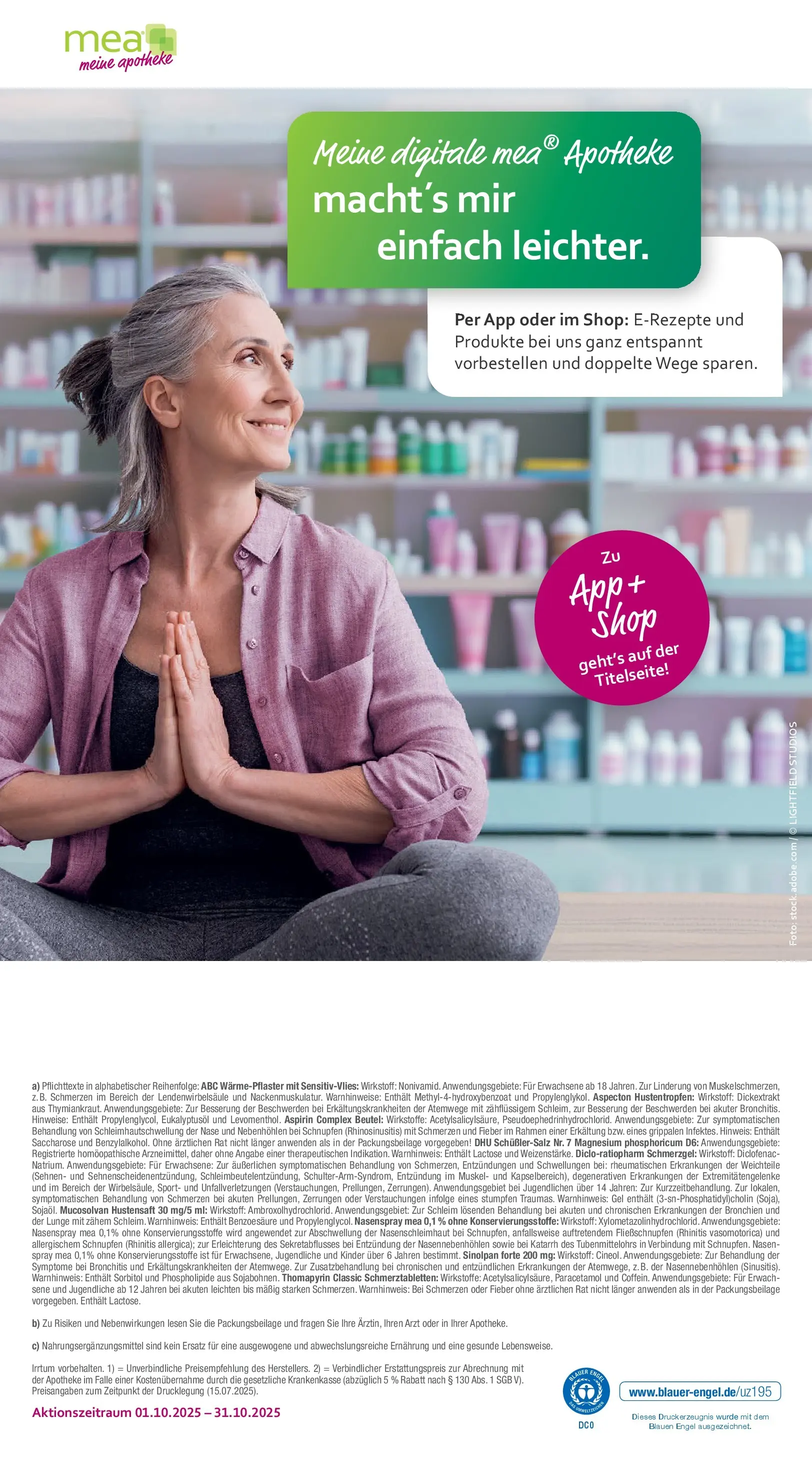 Entdecke - mea Apotheke: Top Angebote im Oktober! (ab 30.09.2025) zum Blättern | Seite: 4