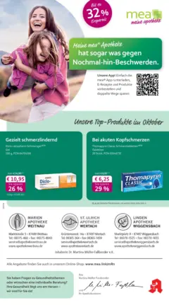 Entdecke - mea Apotheke: Top Angebote im Oktober! ab 30.09.2025 gültig