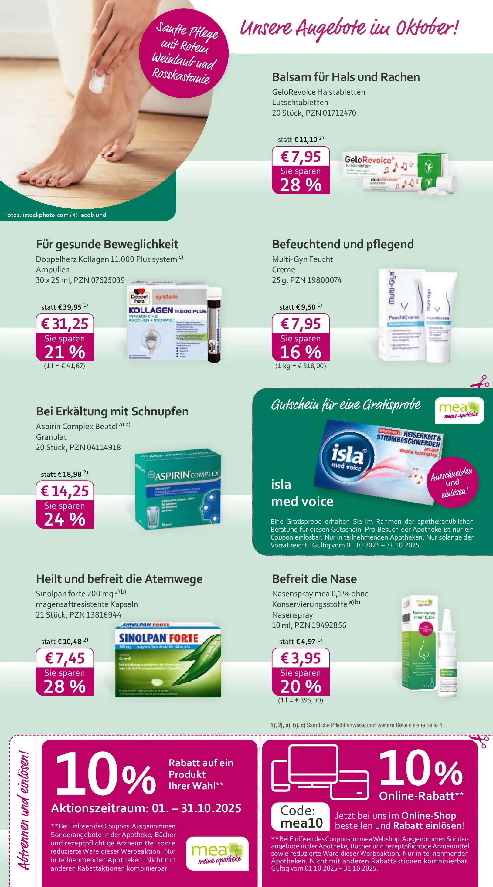 Entdecke - mea Apotheke: Top Angebote im Oktober! (ab 30.09.2025) zum Blättern | Seite: 3 | Produkte: Creme
