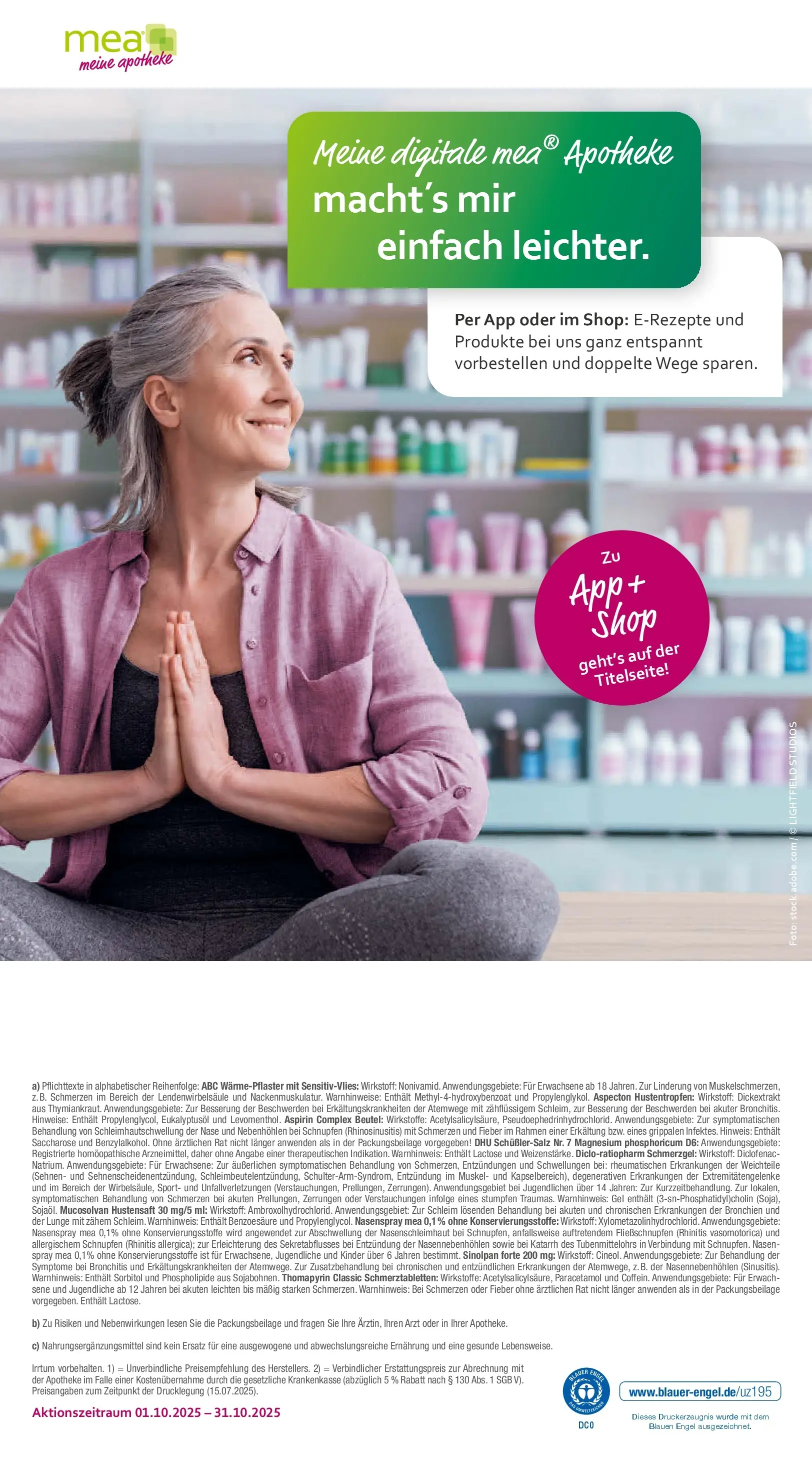 Entdecke - mea Apotheke: Top Angebote im Oktober! (ab 30.09.2025) zum Blättern | Seite: 4