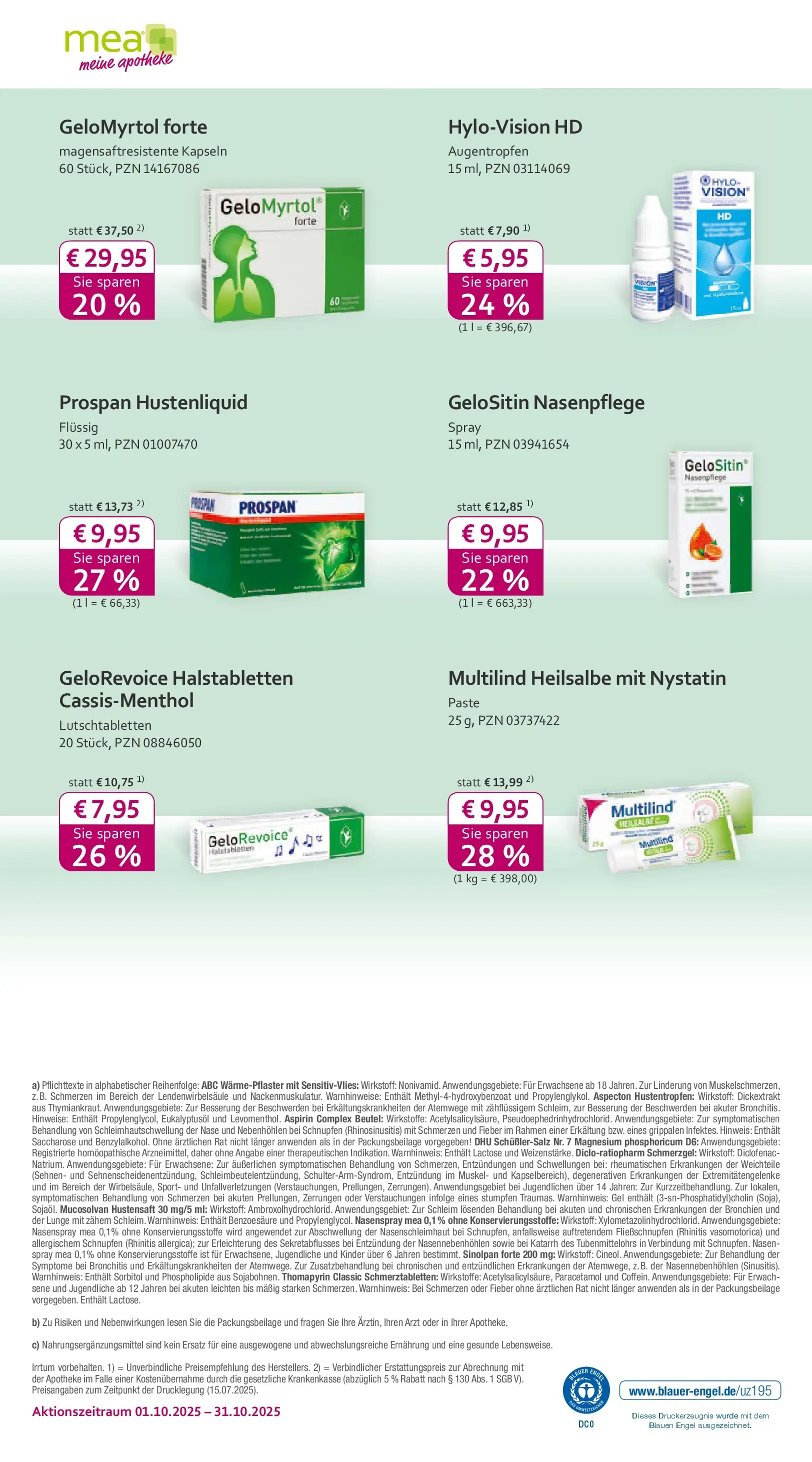 Entdecke - mea Apotheke: Top Angebote im Oktober! (ab 30.09.2025) zum Blättern | Seite: 4