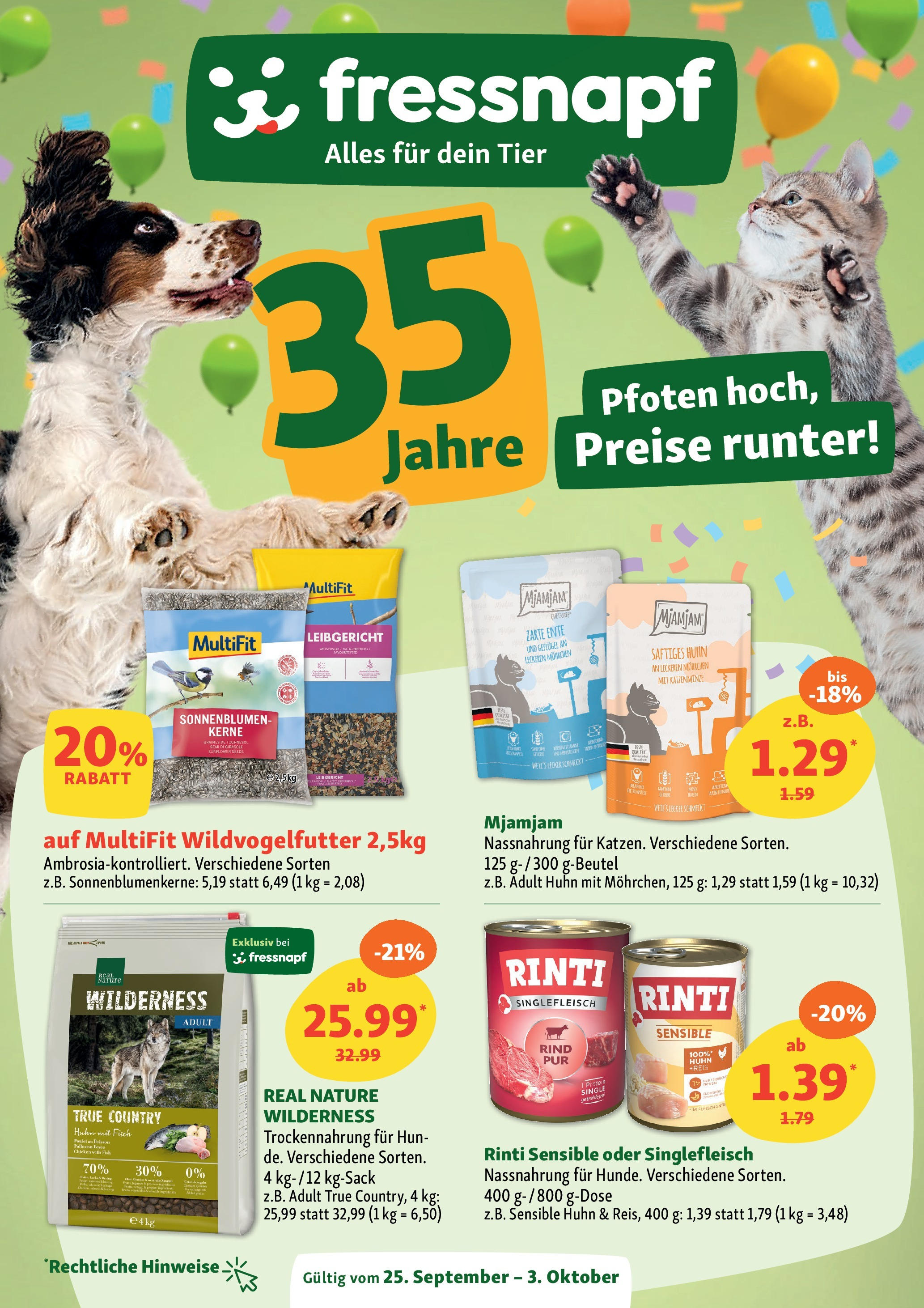 Fressnapf Prospekt 	 (ab 24.09.2025) zum Blättern | Seite: 1 | Produkte: Fisch, Reis, Ente