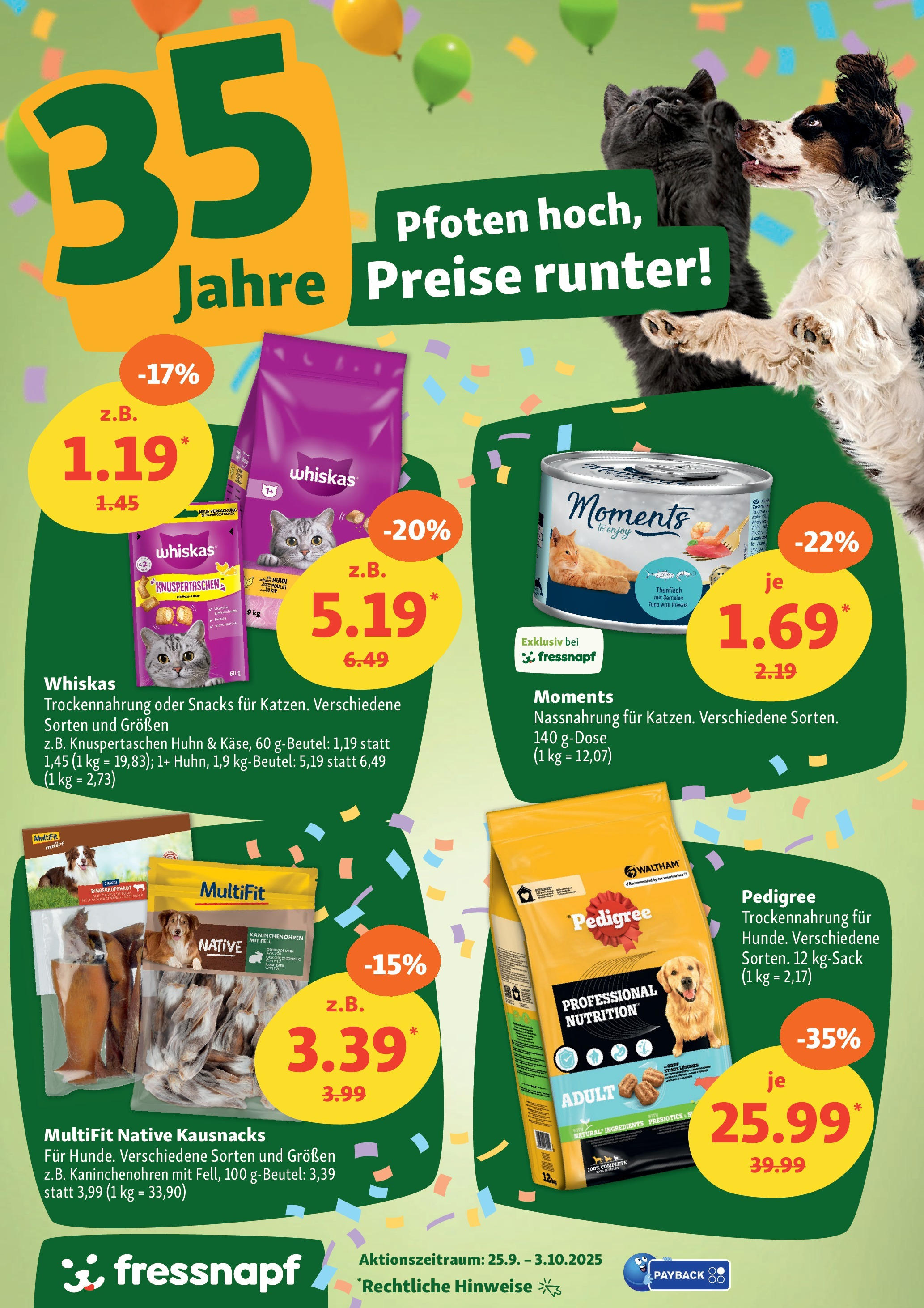 Fressnapf: Pfoten hoch, Preise runter! von 24. September bis 2. Oktober 2025 - Prospekt seite 2