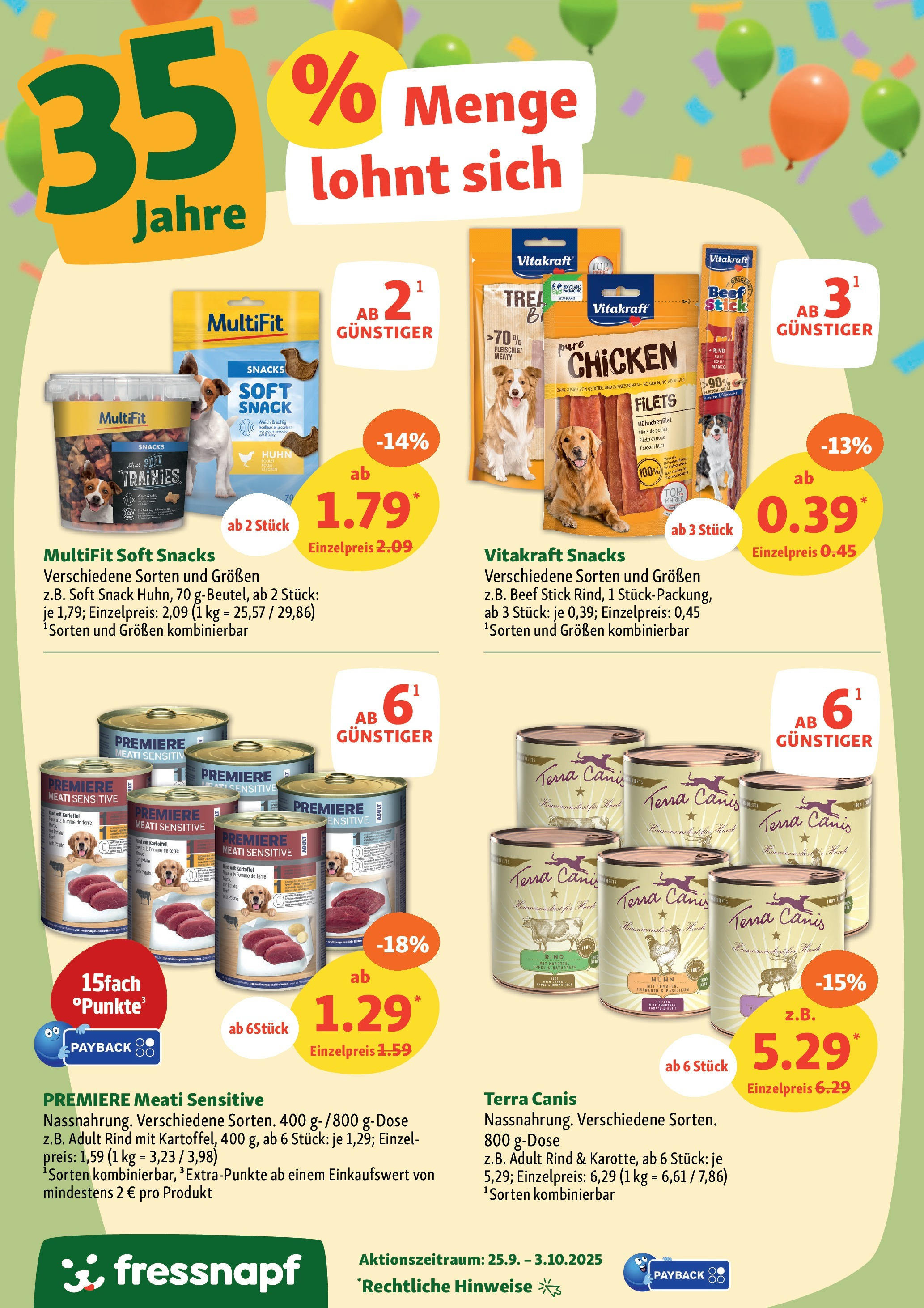 Fressnapf Prospekt 	 (ab 24.09.2025) zum Blättern | Seite: 8 | Produkte: Getreide