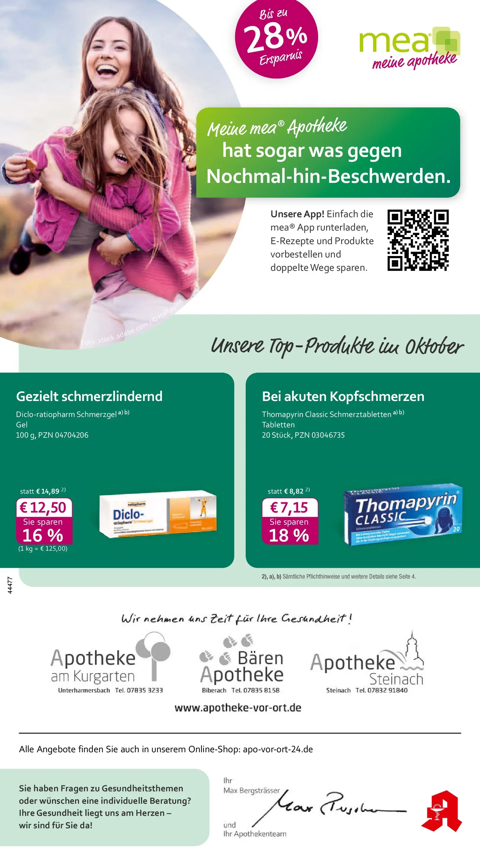 Entdecke - mea Apotheke: Top Angebote im Oktober! (ab 30.09.2025) zum Blättern | Seite: 1