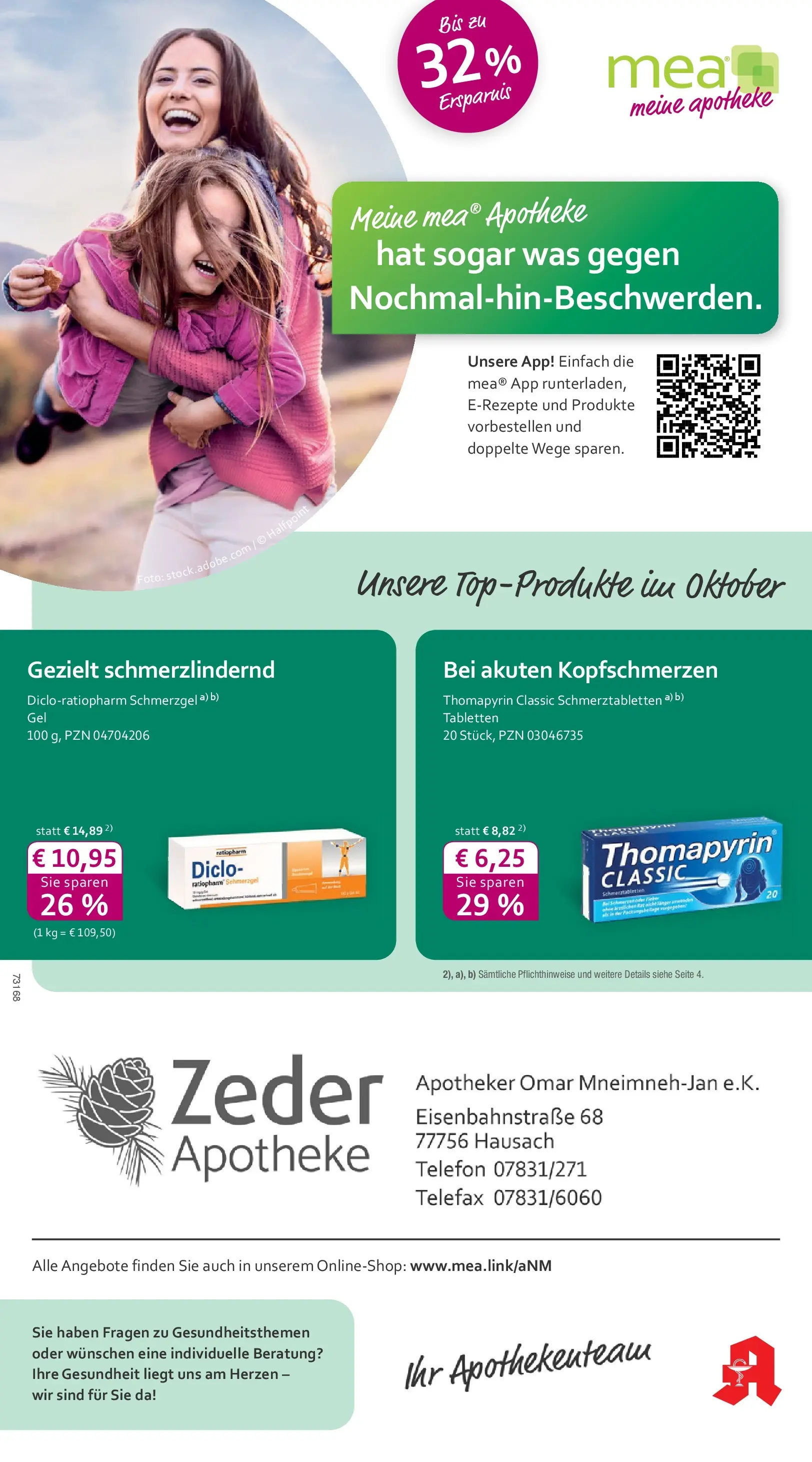 Entdecke - mea Apotheke: Top Angebote im Oktober! (ab 30.09.2025) zum Blättern | Seite: 1 | Produkte: Telefon