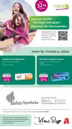 Entdecke - mea Apotheke: Top Angebote im Oktober! ab 30.09.2025 gültig