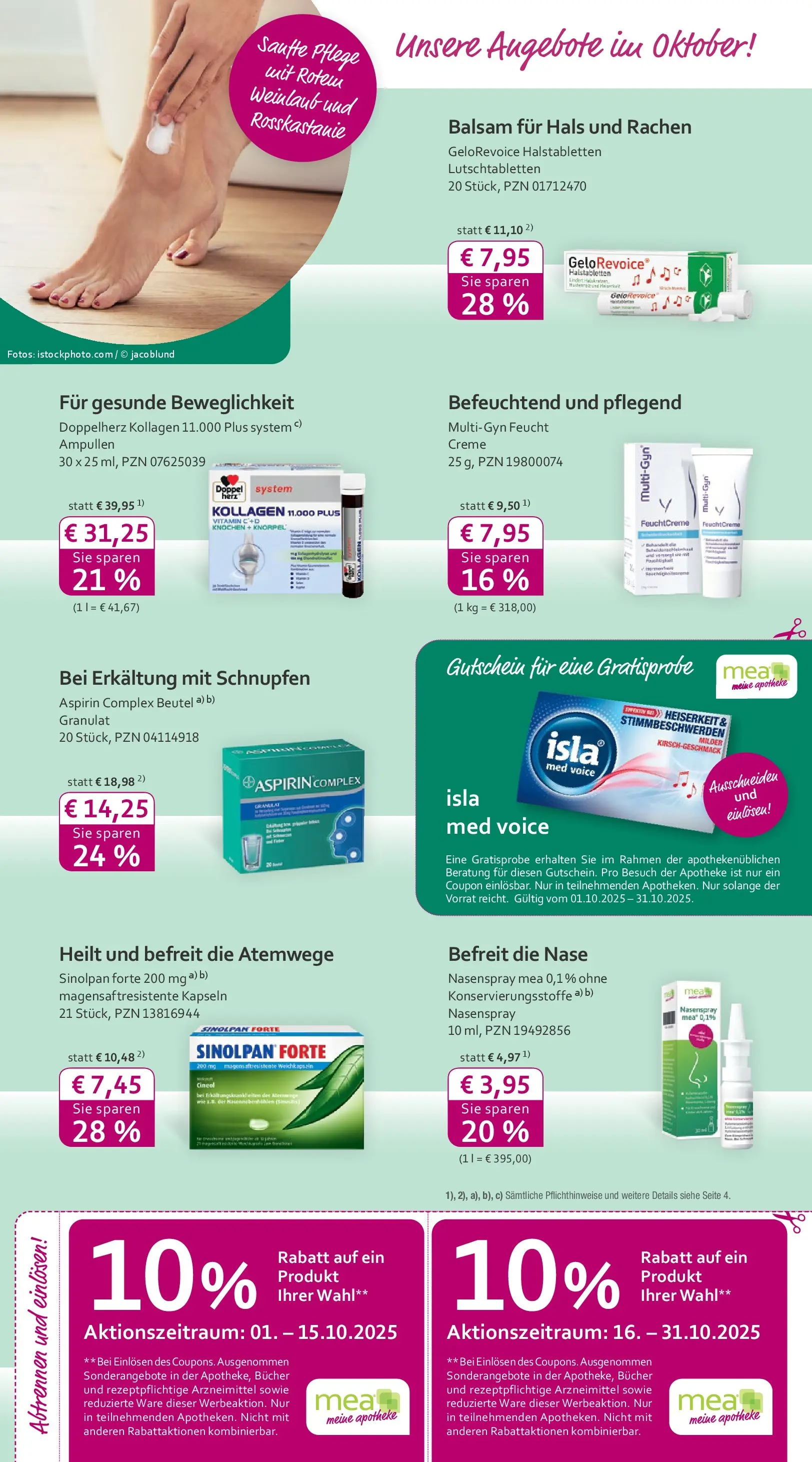 Entdecke - mea Apotheke: Top Angebote im Oktober! (ab 30.09.2025) zum Blättern | Seite: 3 | Produkte: Creme