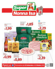 Promozione dal 23 settembre al 5 ottobre