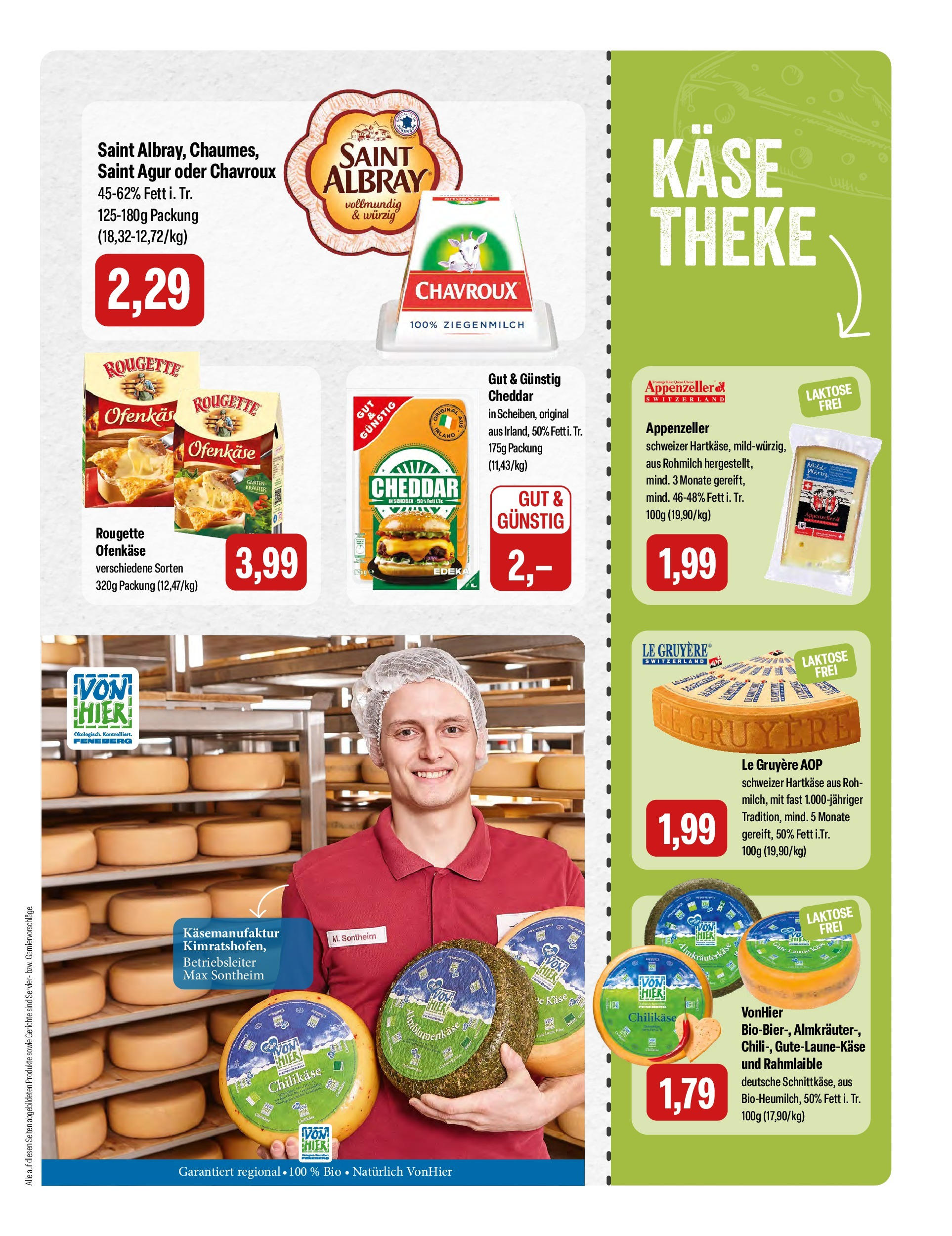 Feneberg Angebote (ab 25.09.2025) zum Blättern | Seite: 7 | Produkte: Käse, Theke, Rougette ofenkase